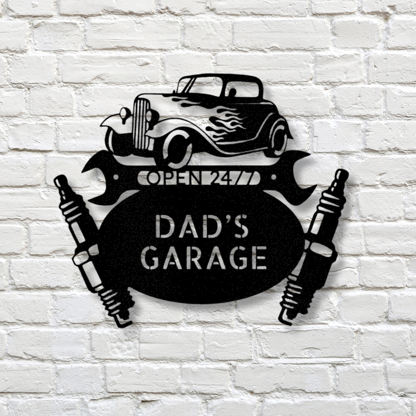Custom Hot Rod Mechanic Metal Sign, Father's Day Gift, Garage Man Cave Decor, Gift for Car Enthusiasts, Automotive Wall Art, Mechanic Gift