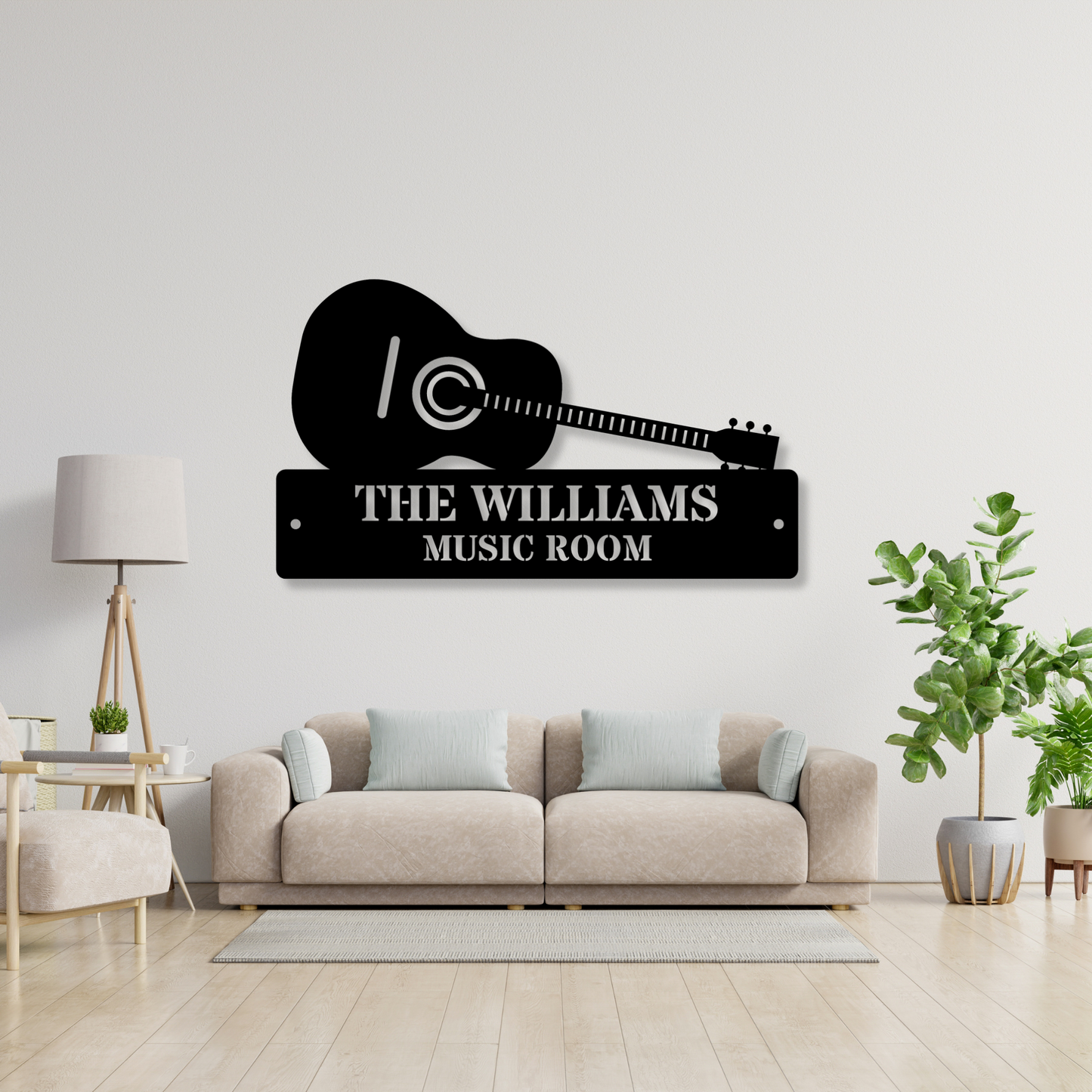Custom Guitar Metal Sign,Guitar Studio Sign,Personalized Guitarist Name Sign,Music Room Wall Decor,Guitar Metal Wall Art