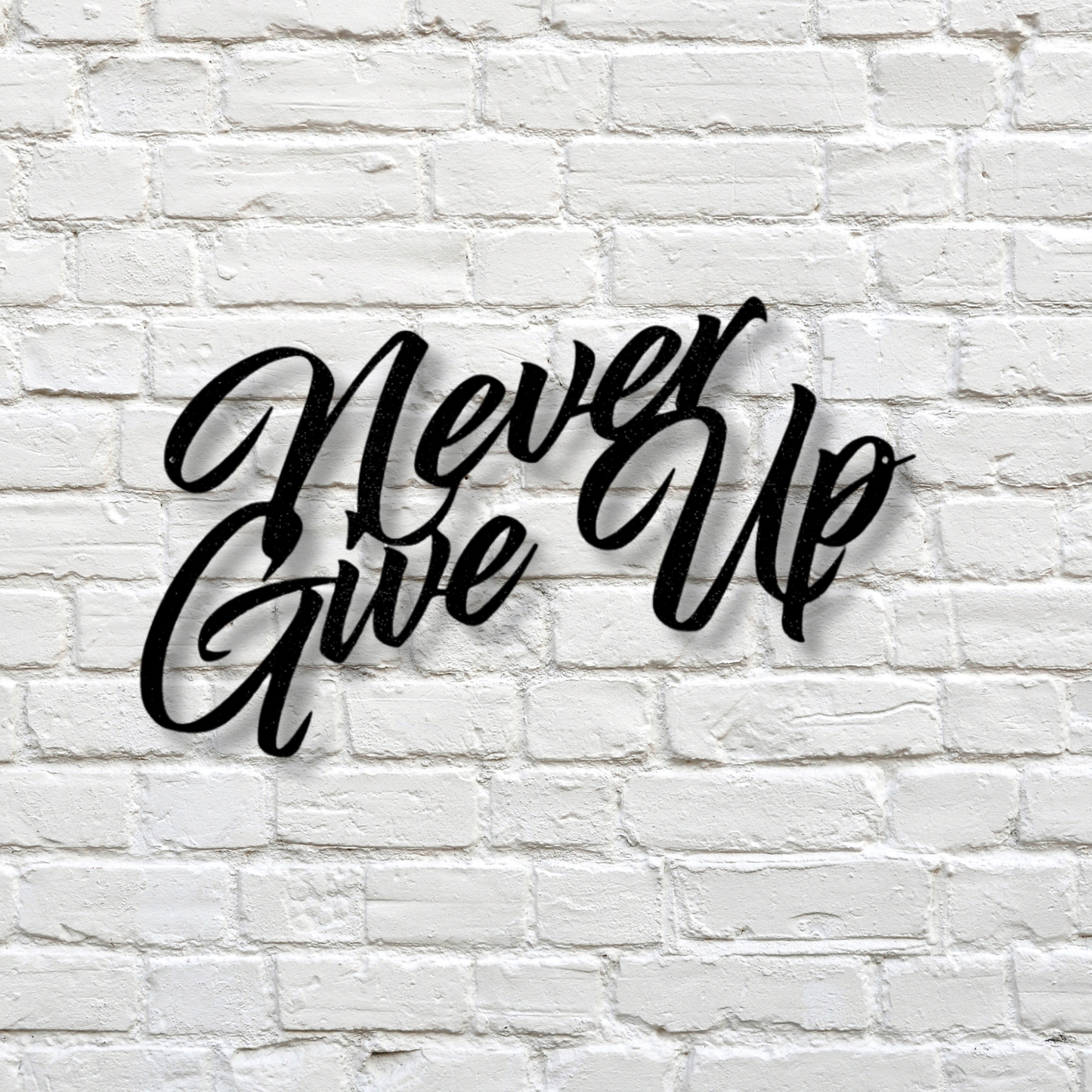 Never Give Up Metal Sign, New Home Sign, Housewarming Gift, Living Room Decor, Wall Hanger, Christmas Gift, House Closing Gift Gift For Her