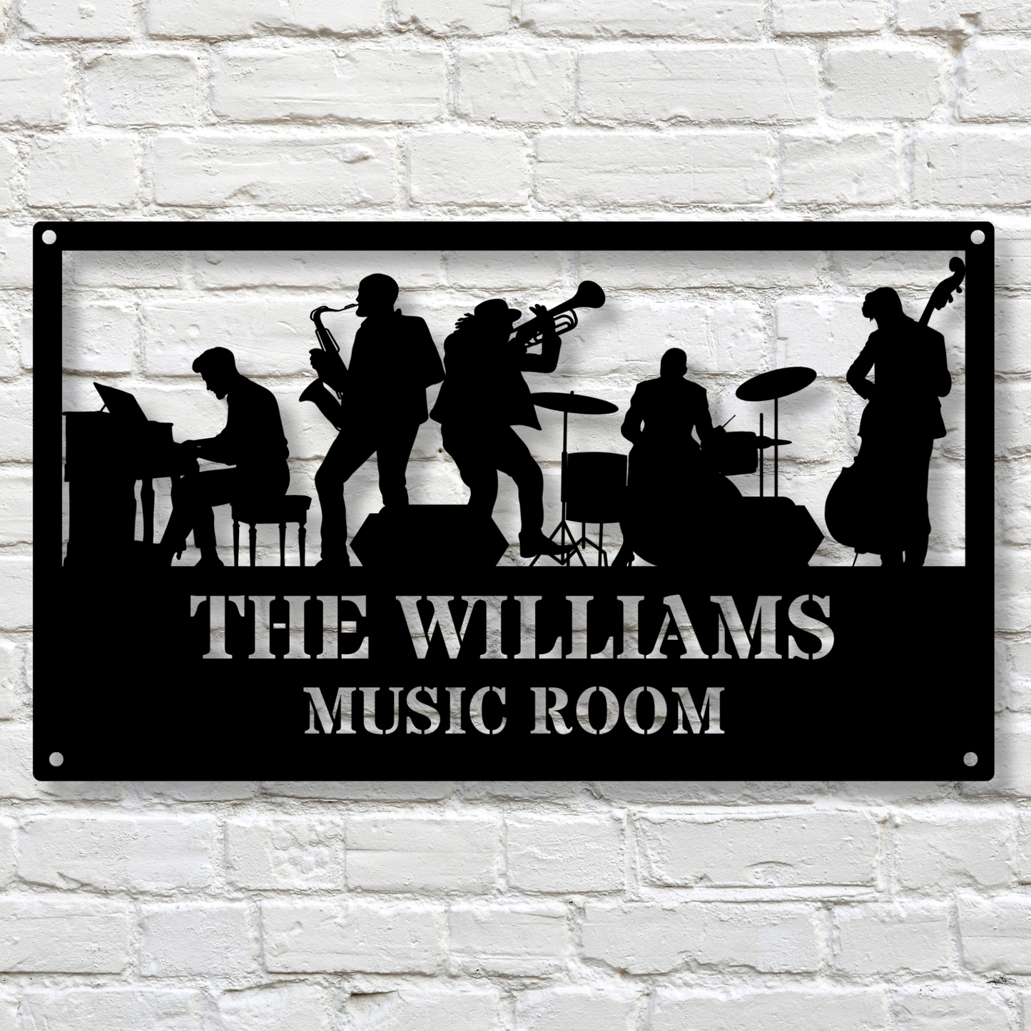 Custom Music Room Metal Sign, Personalized Jazz Metal Sign