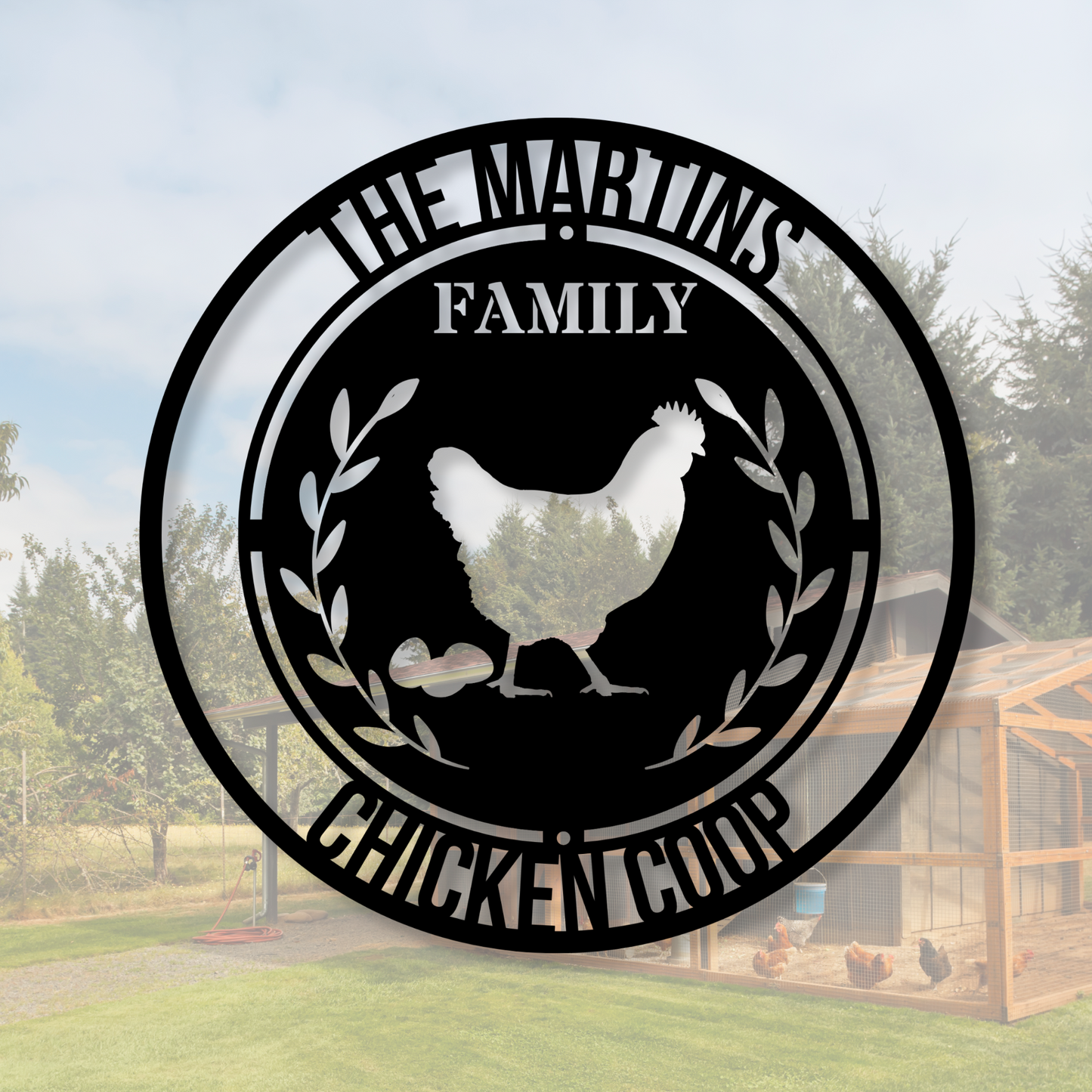Custom Chicken Metal Sign, Farmhouse Decor, Personalized Chicken Coop Sign, Hen House Art, Farm Sign, Barn Decor, Rustic Country Art