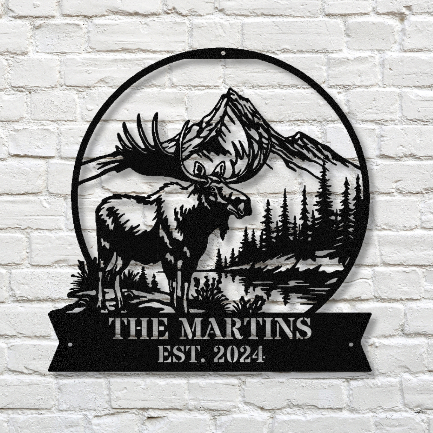 Moose Metal Sign, Moose Wall Art, Rustic Moose Decor, Nature Inspired, Cabin Moose Art, Moose Lodge Sign, Wildlife Home Decor, Moose Gift