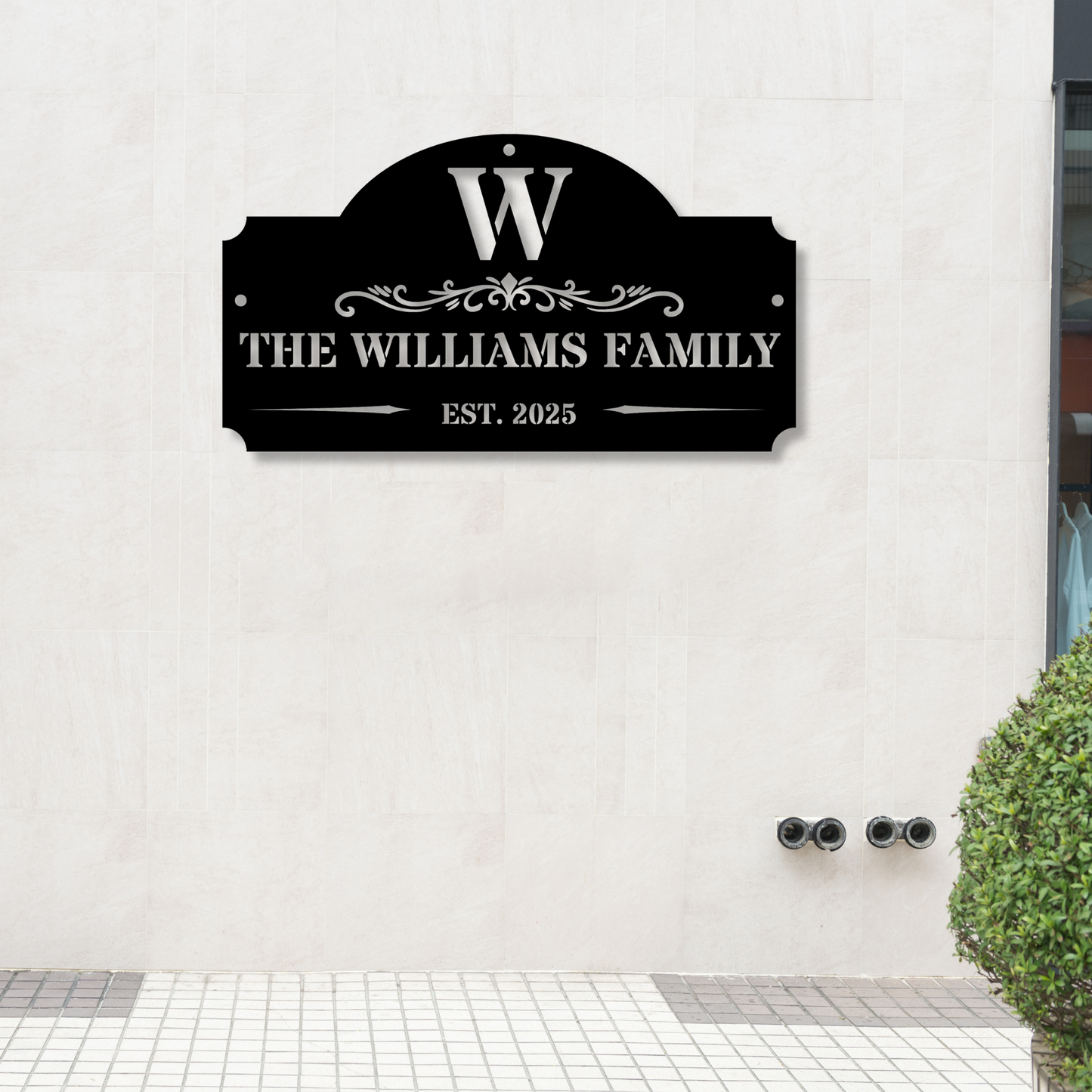 Customized Family Name Metal Sign, Custom Last Name Sign, Metal Monogram, Anniversary Gift, Housewarming Gift, Villa Name Metal Sign