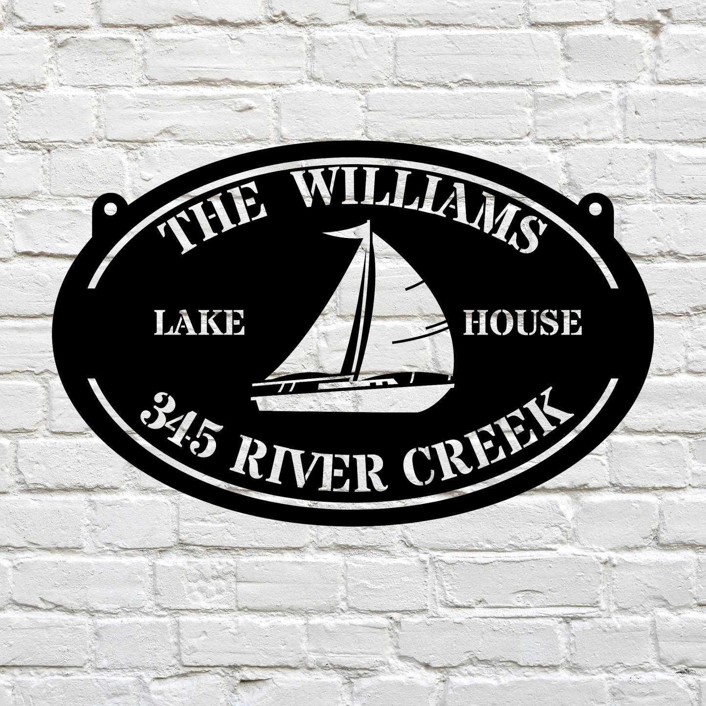 Customized Lake House Metal Sign, Steel This Outdoor Metal Art,  Metal Wall Décor