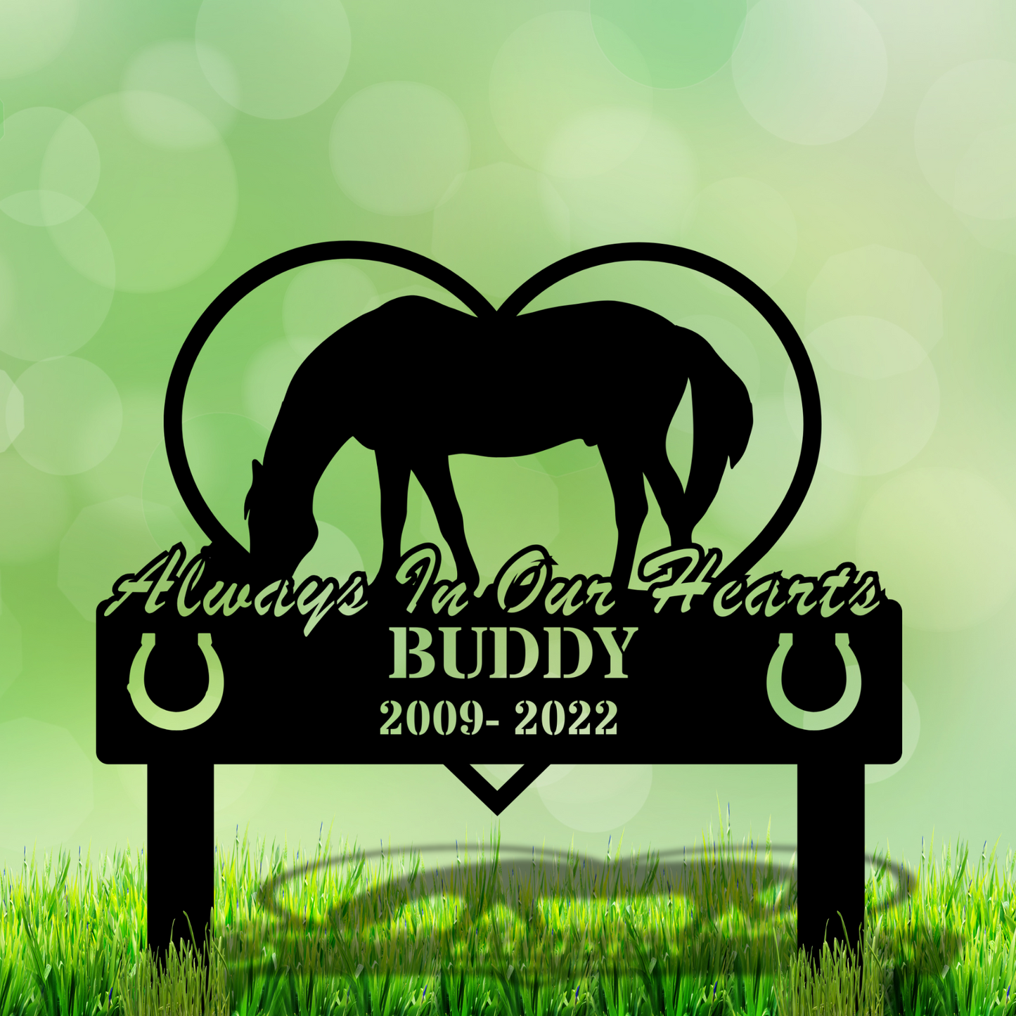 Custom Horse memorial Stake