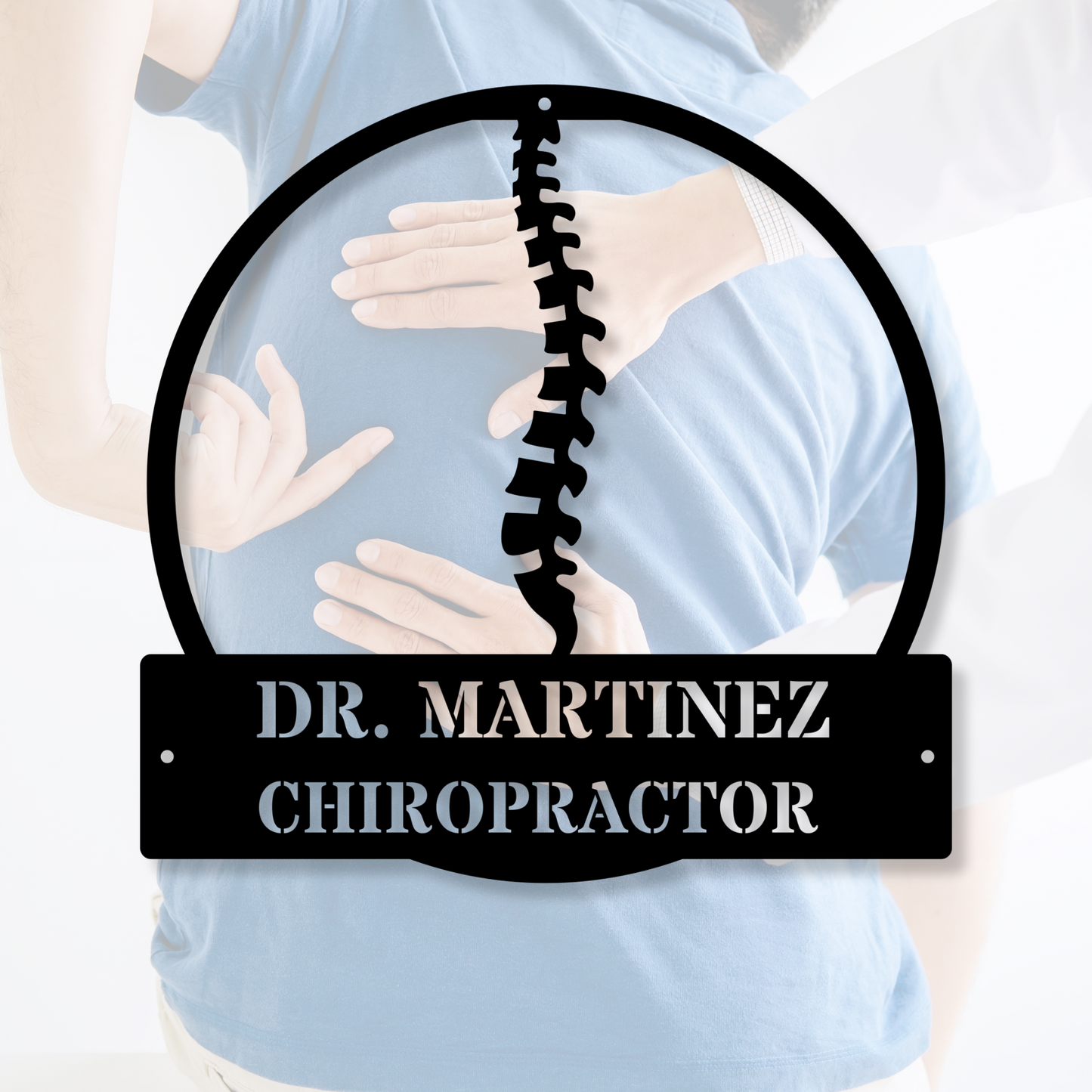 Custom Chiropractor Metal Sign, Chiropractor Decor, Chiropractic Office Art, Gift for Chiropractors, Wellness Center Sign, Therapy Office Decor