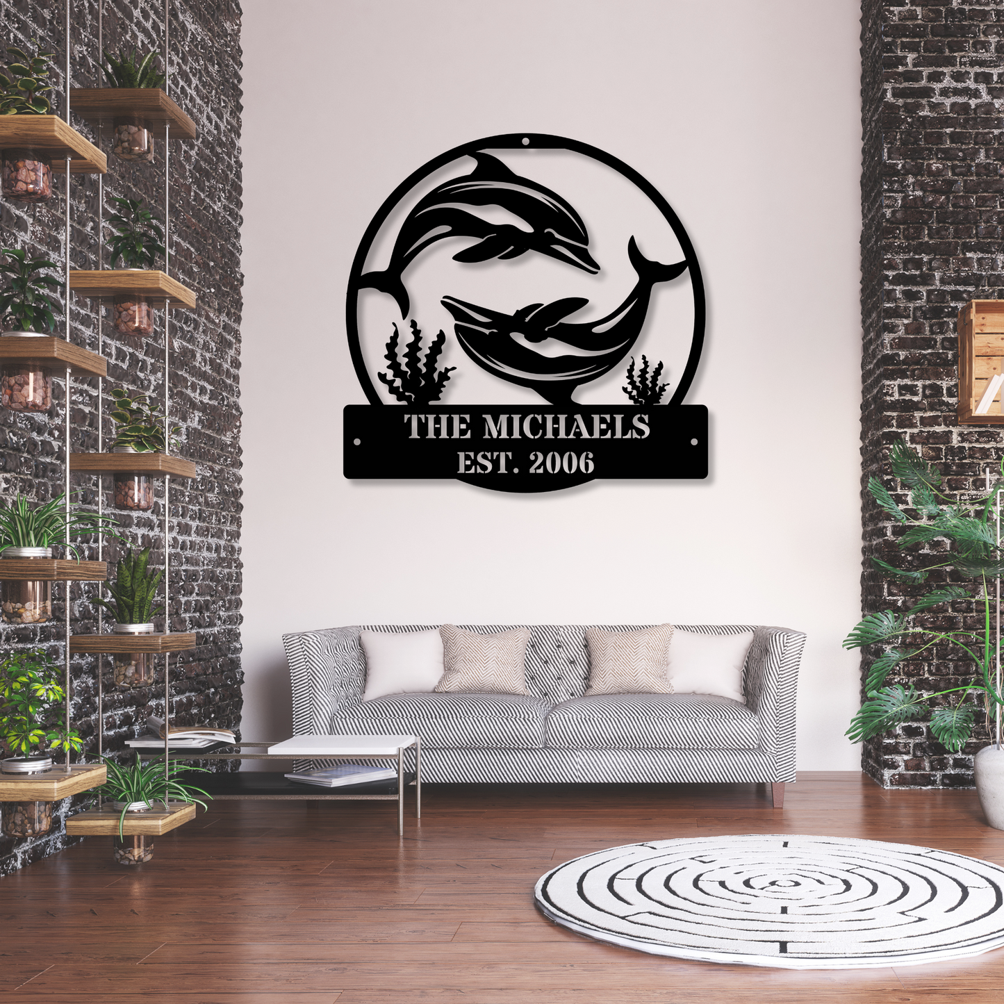 Custom Family Name Metal  Sign, Beach House Gift, Beach House Sign Decor, Coastal Cottage Decor, Ocean Home Gift