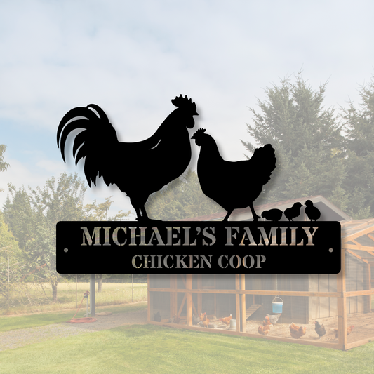 Custom Chicken Coop Sign,Metal Chicken Sign,Personalized Chicken Farm Sign,Farm Decor,Farmhouse Decor,Our Little Coop Sign