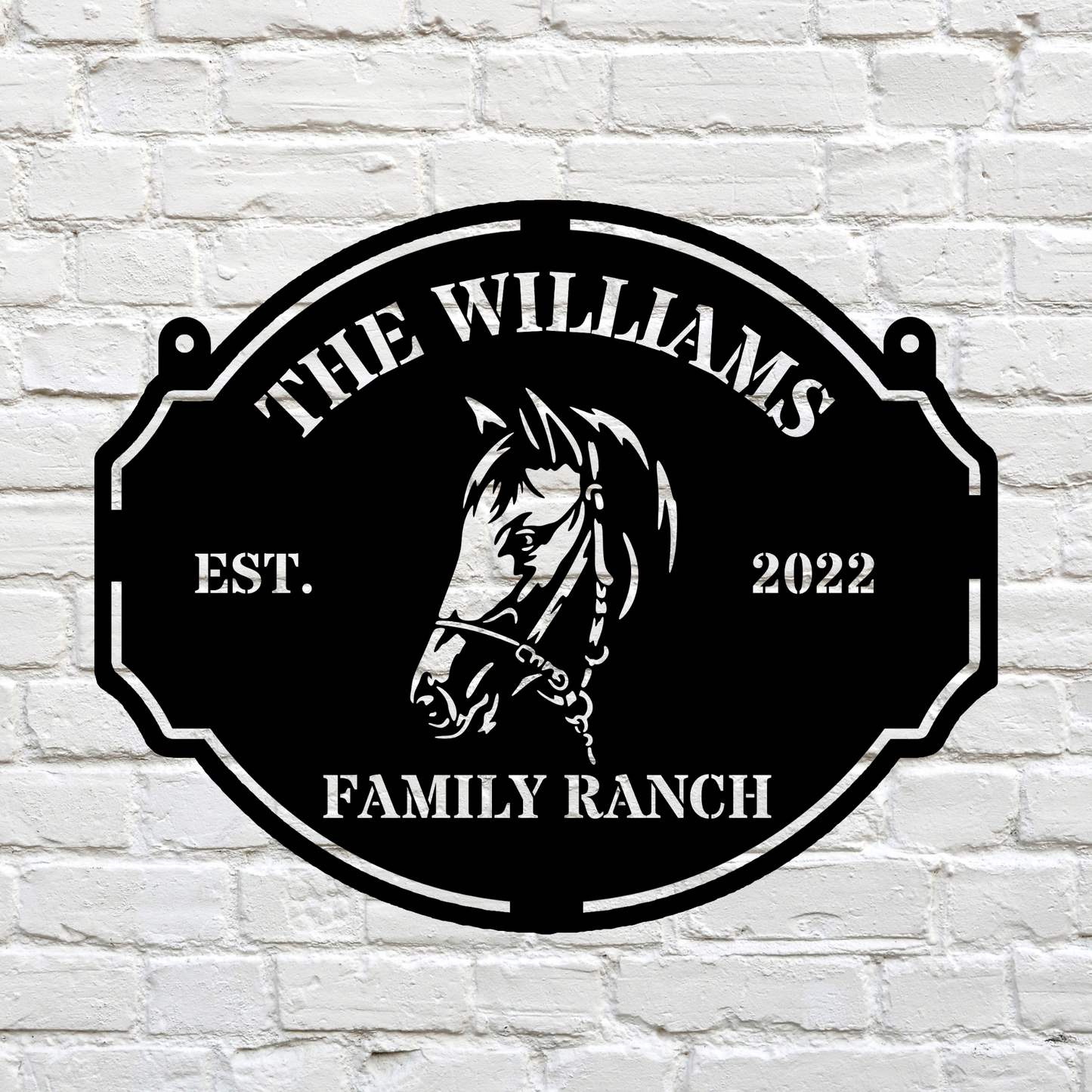 Custom Family Ranch Metal Sign, Personalized Ranch House Decor, Rustic Farmhouse Wall Art, Outdoor Signage for Country Home