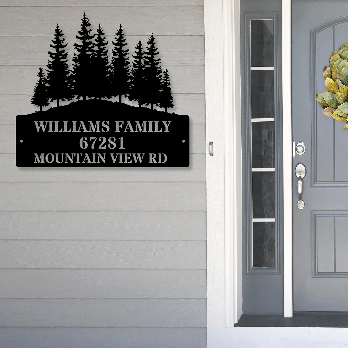 Customized Home Address Metal Sign, Metal Monogram, Housewarming Gift, Villa Name Metal Sign