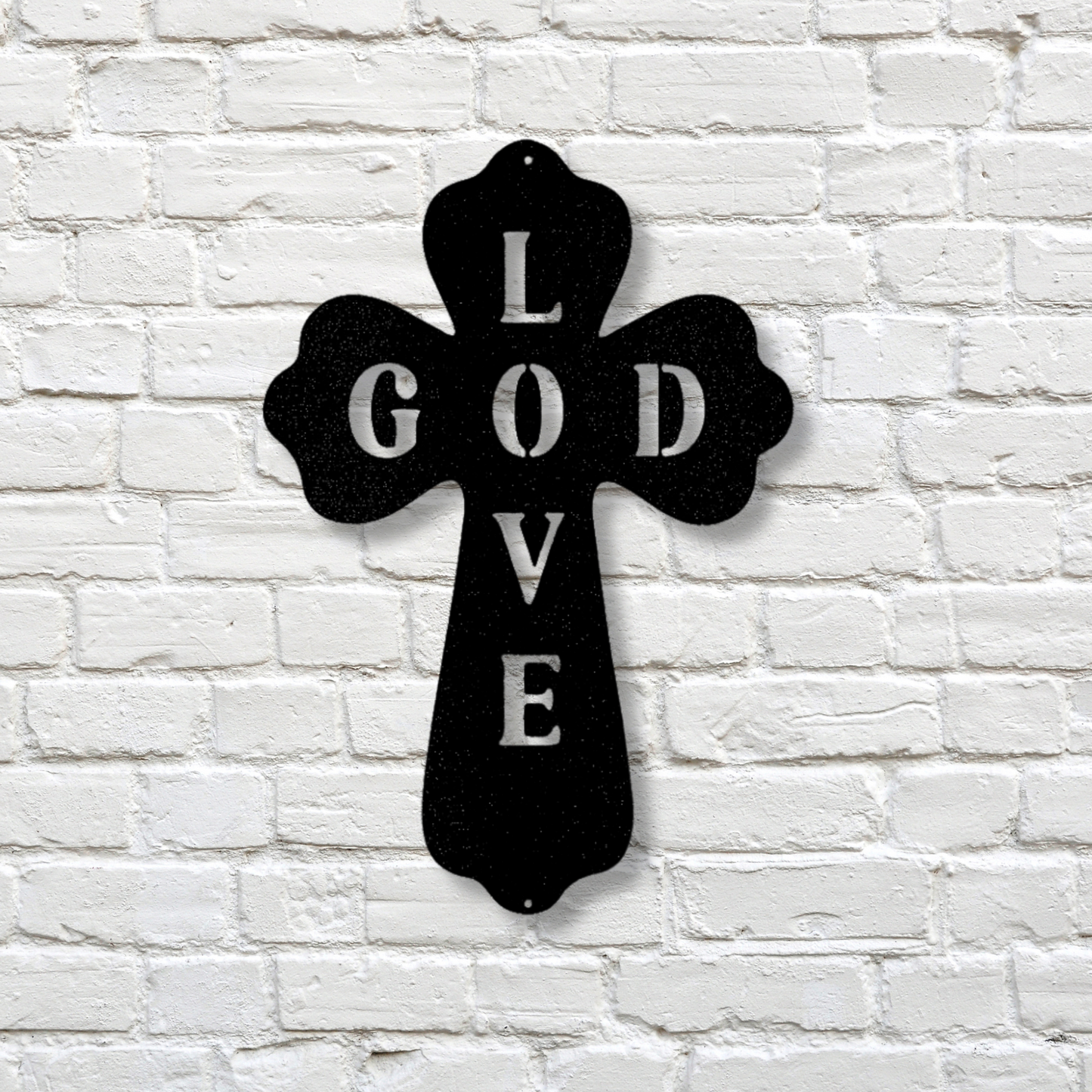 God Love Metal Sign, Faith Cross Monogram, Living Room Wall Hanging, Thanksgiving Gift For Her, Daughter To Mother Gift, Christian Wall Art Decor.