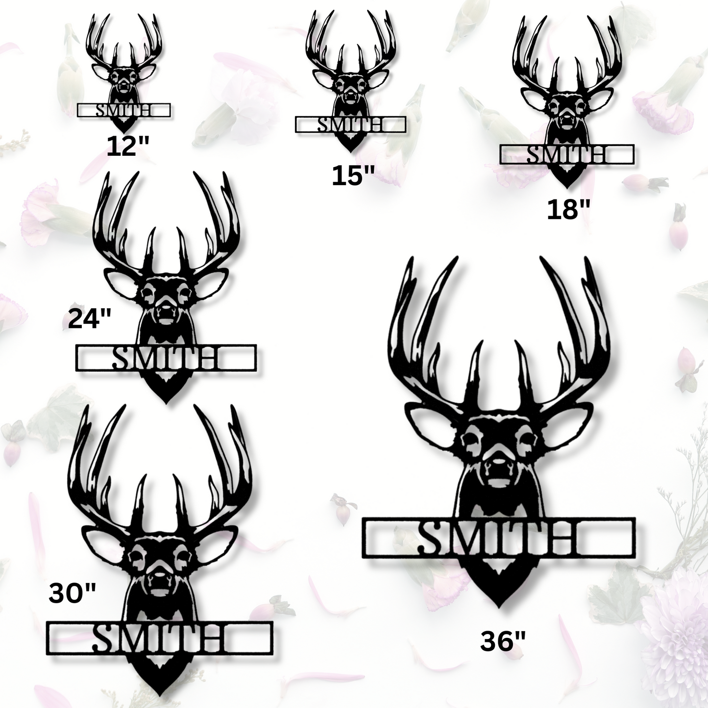 Personalized Buck Mount Metal Sign. Custom Buckhead Metal Art, Wall Art Decor, Indoor Hangings, Family Name Plaque