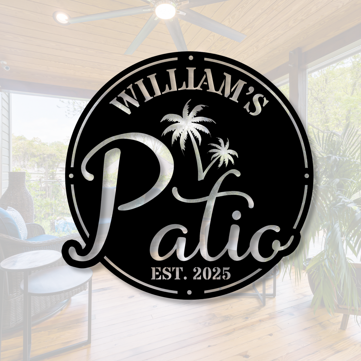 Patio Metal Sign, Welcome to Our Patio Sign, Metal Porch sign, Porch Signs Outdoor, Custom Patio Sign