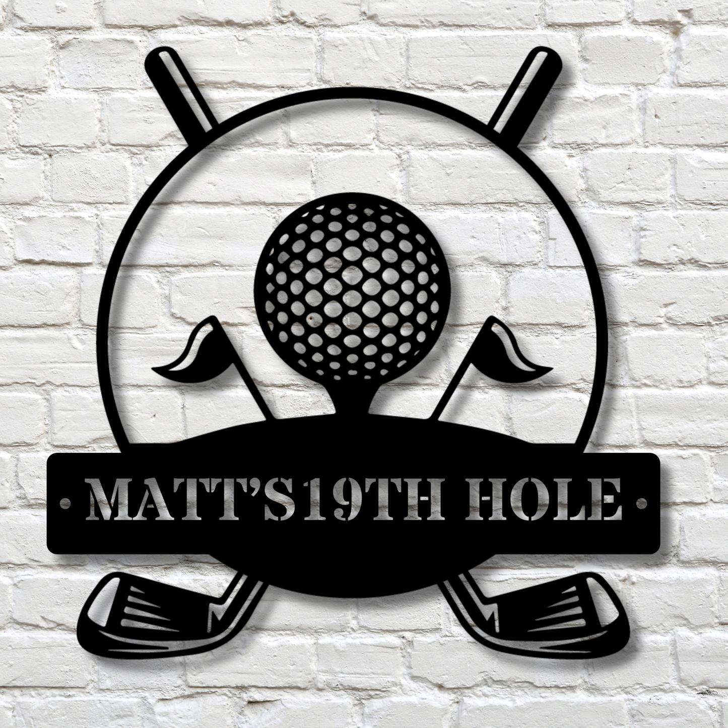 Custom Golf 19th Hole Metal Sign, Personalized Golf Gift, Golfer Man Cave Decor, 19th Hole Wall Art, Unique Golf Sign