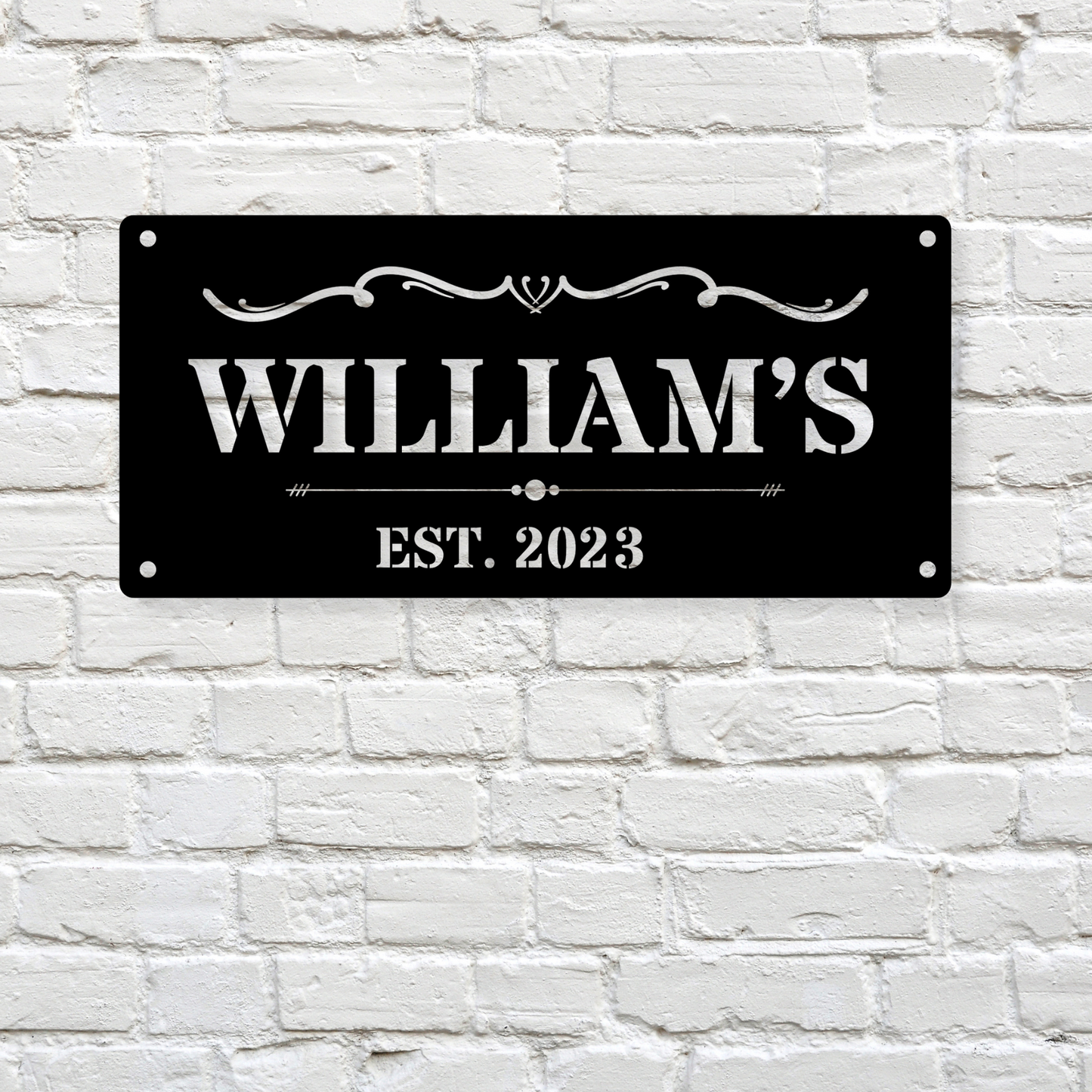 Custom Family Name Metal Sign,Personalized Last Name Sign,Monogram Wall Decor