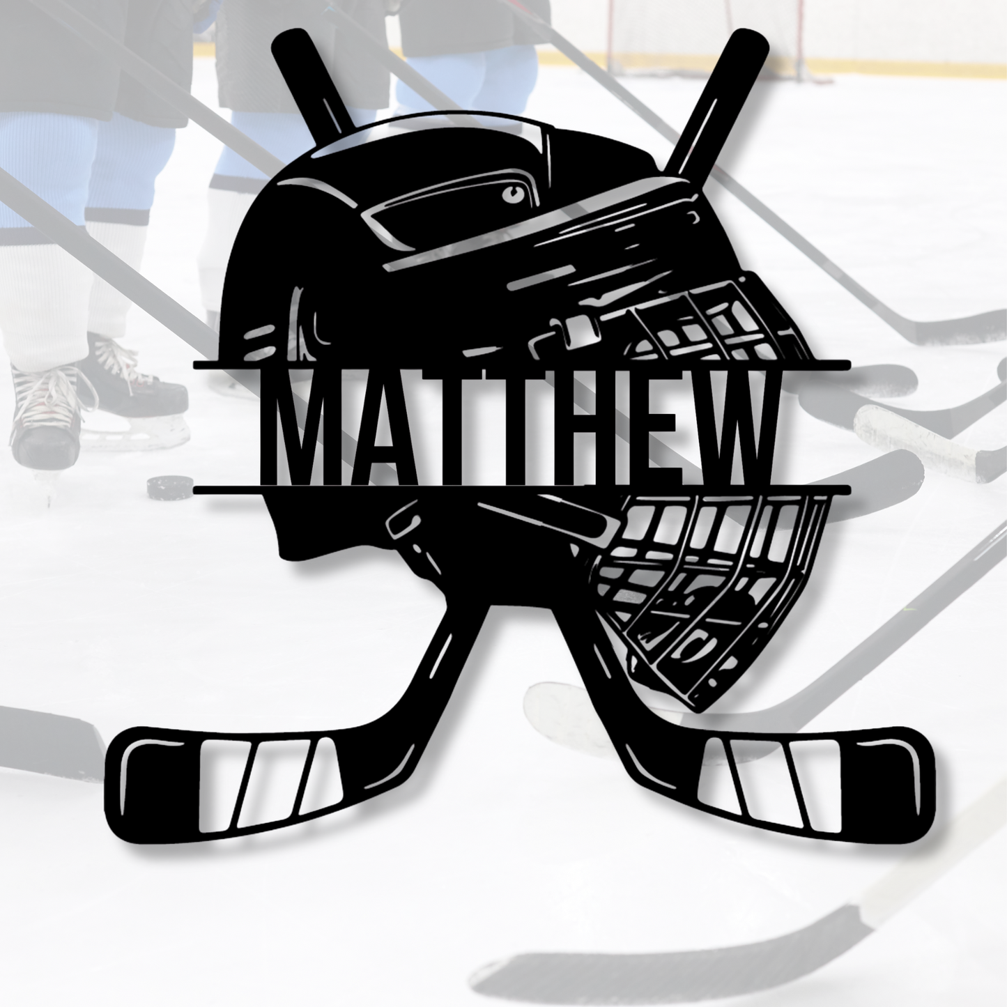 Custom Hockey Metal Sign, Personalized Hockey Decor, Sports Fan Art, NHL Fan Gift, Man Cave Sign, Ice Hockey Wall Art