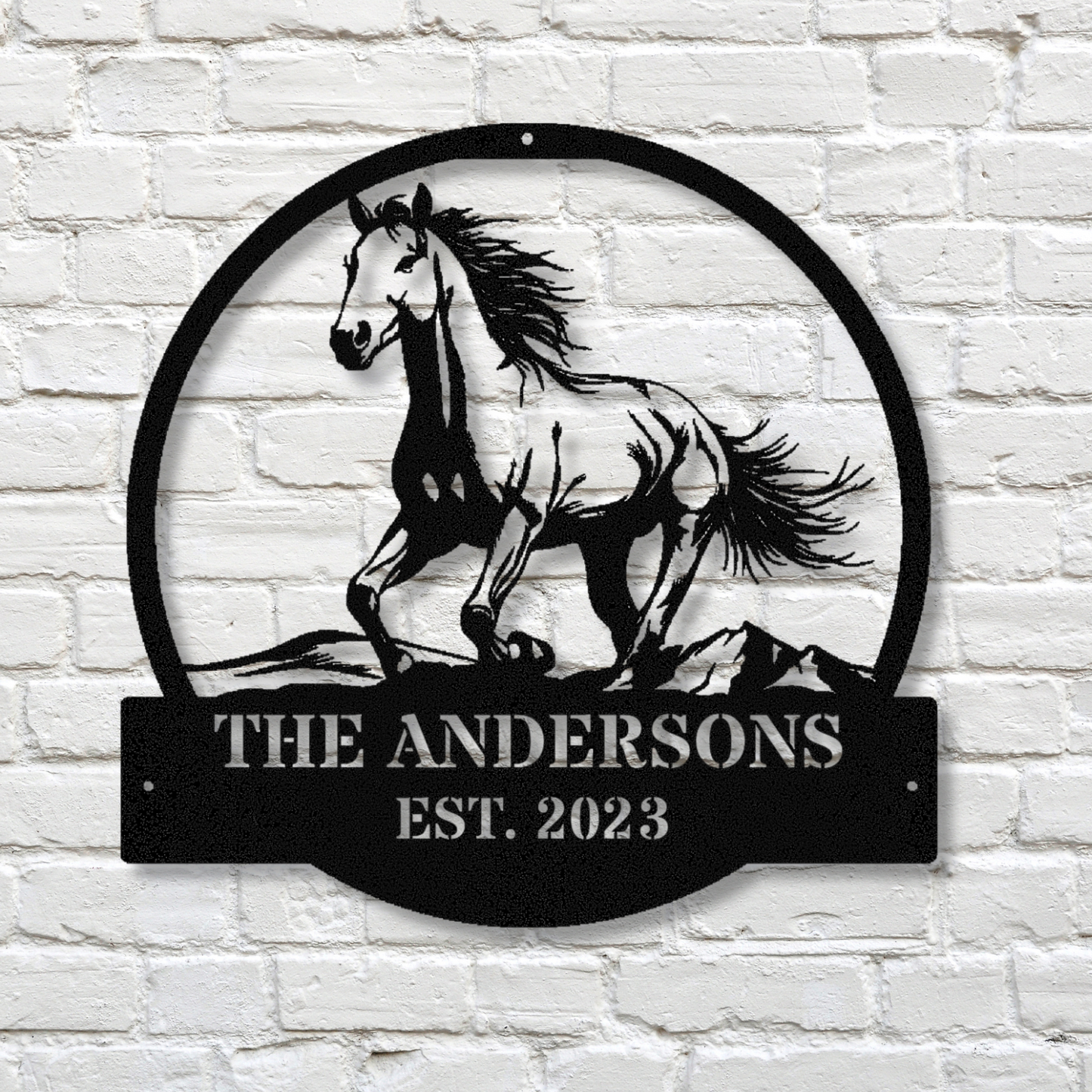 Horse Metal Sign, Rustic Horse Wall Art, Equestrian Gift, Farmhouse Decor, Horse Lover Sign, Western Metal Art