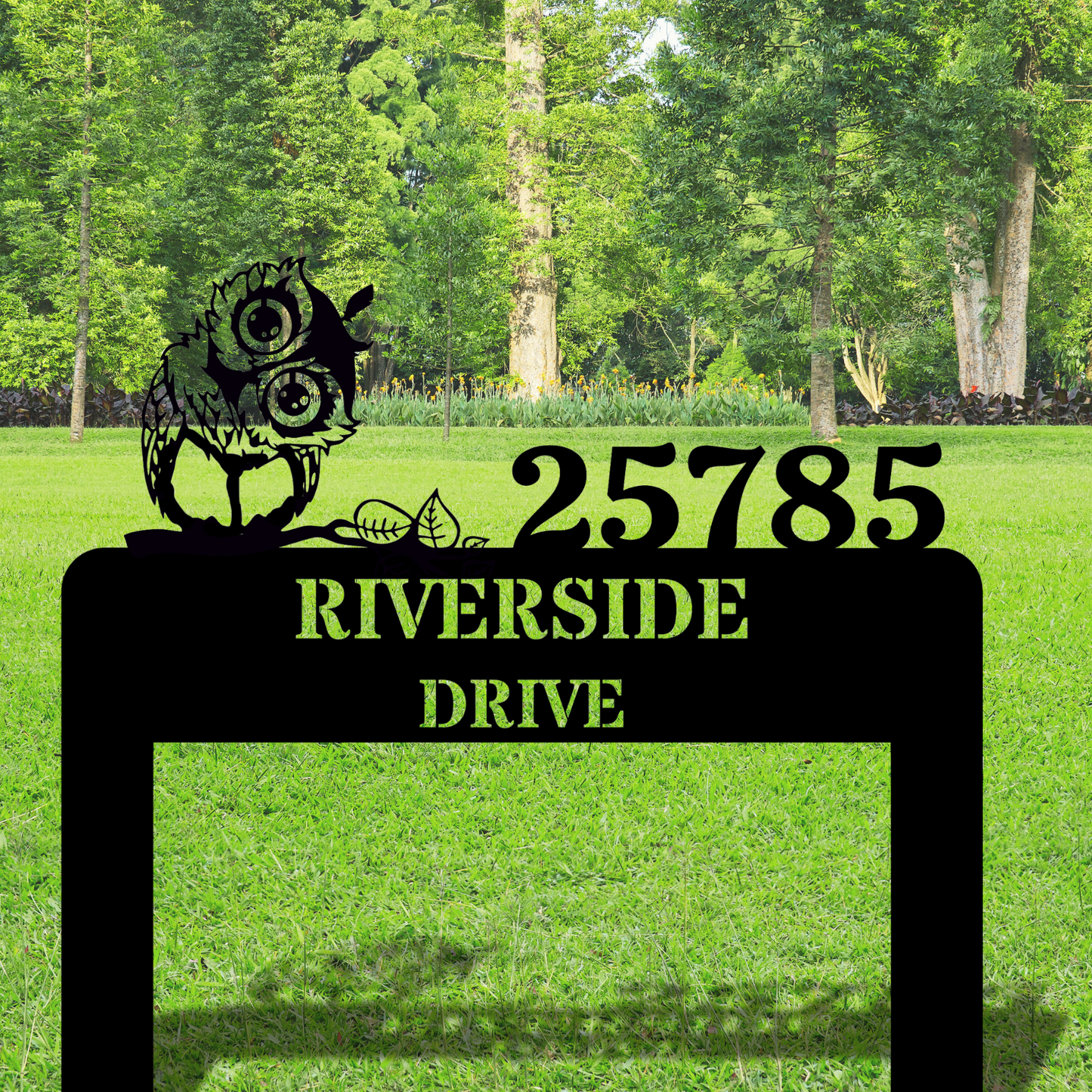 Custom Owl Metal Address Sign, New Home Stake Sign, Owl Street Sign, Personalized Outdoor Decor, Owl Lover Gift, Animal Street Sign