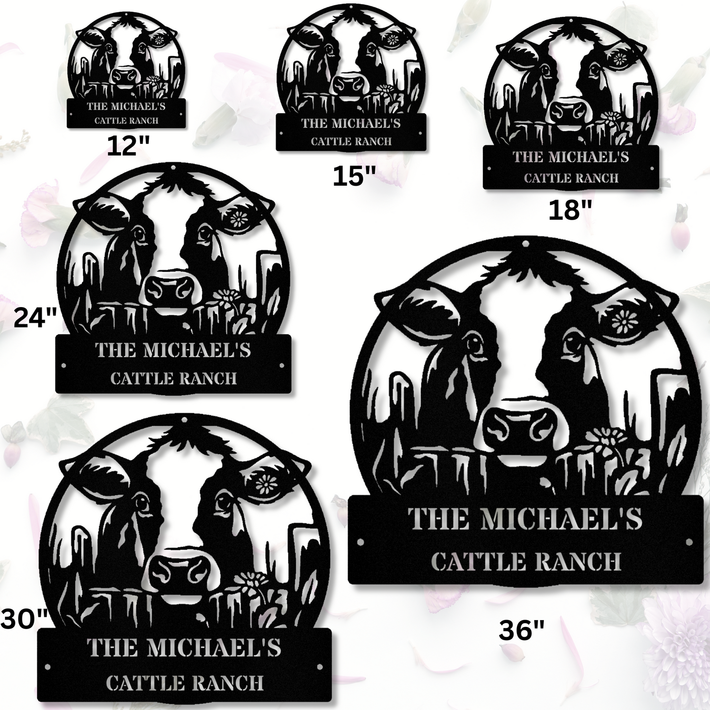 Personalized Cattle Ranch Metal Sign, Farmhouse Metal Sign, Last Name Metal Sign, Ranch Cabin Metal Art, Wall Hanging, Farmer Gift