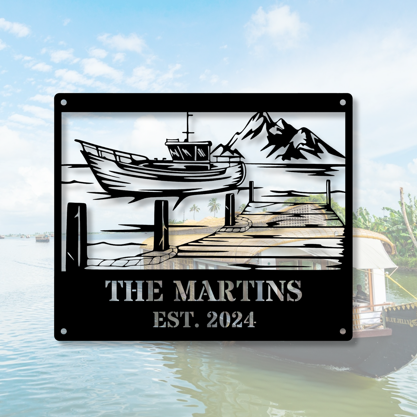 Custom Metal Sign, Lake House Sign, Personalized Lake Decor, Custom Metal Sign for Lake, Welcome to Our Lake House, Housewarming Gift, Custom Lake House Decor