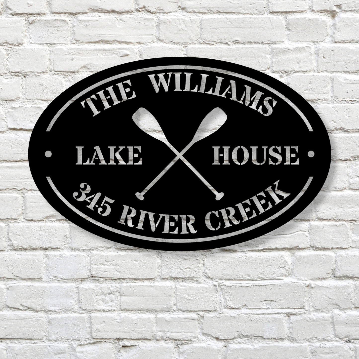 Personalized Lake House Metal Sign