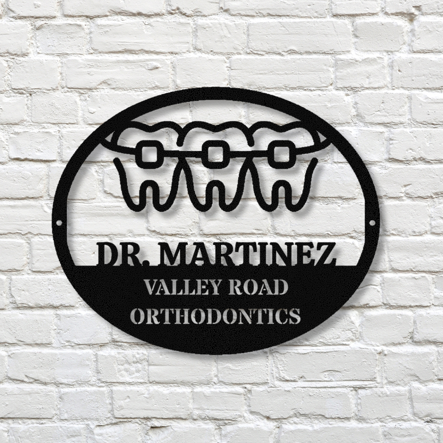 Customized Orthodontics Metal Sign, Orthodontist Practice Sign, Dental Office Decor, Dentist Gift, Orthodontist Name Sign, Established Sign