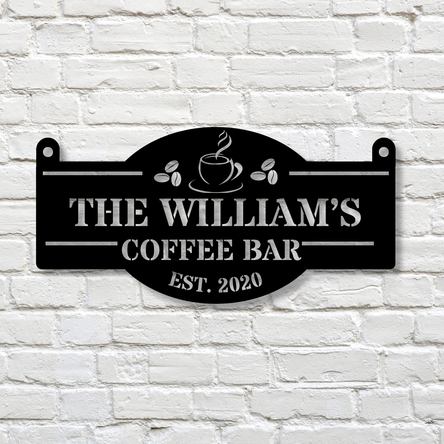Custom Coffee Shop Metal Sign, Personalized Coffee Shop Metal Sign, Coffee Shop Sign