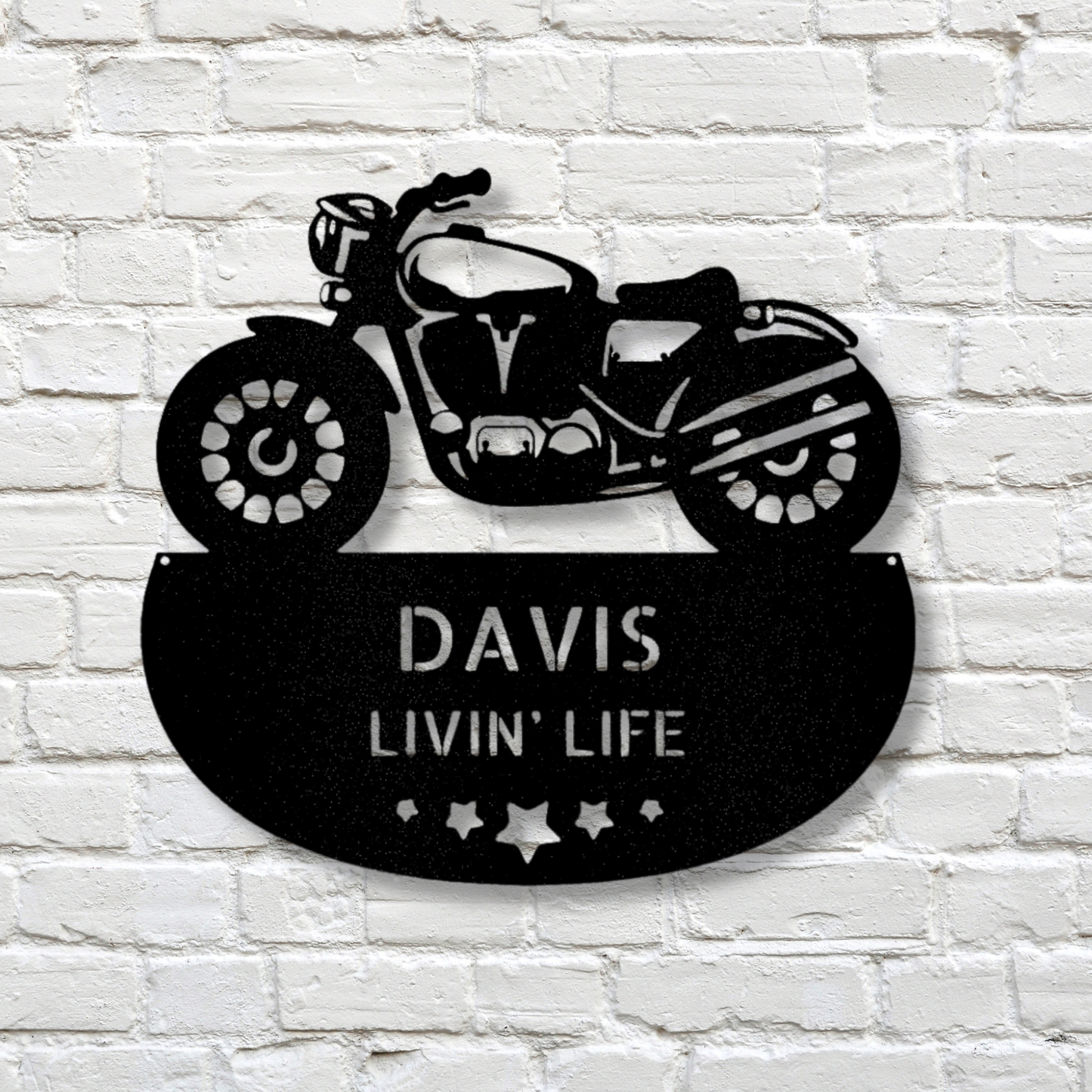 Custom Motorcycle Garage Sign, Personalized Motorcycle Name Decor, Garage Wall Art , Birthday Gift For Biker Dad.