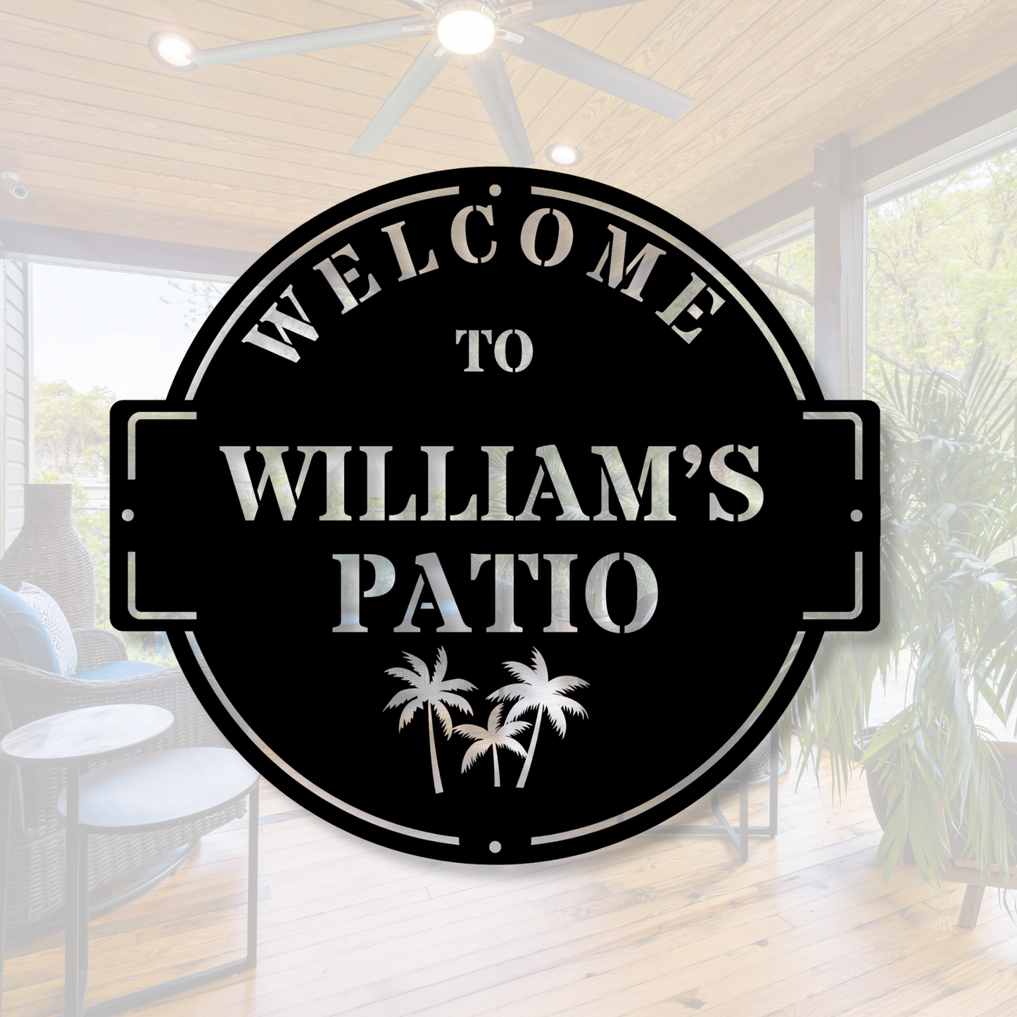 Custom Patio Metal Sign, Personalized Patio Metal sign , Housewarming Gift, Metal Patio Sign