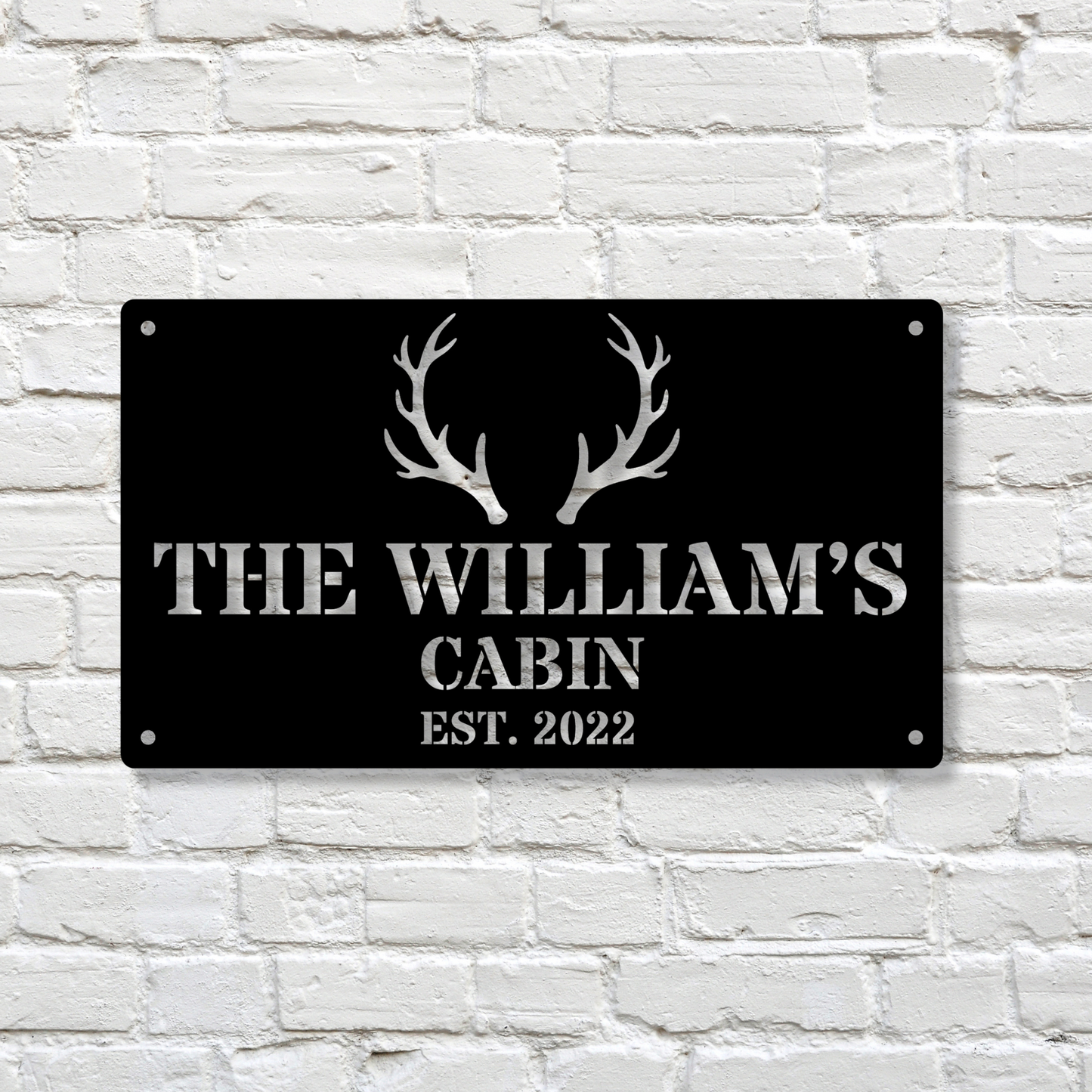 Custom Cabin metal Sign, Personalized Metal Cabin Sign - Mountain Cabin Established Date Wall Art - Custom Cabin Sign- Cottage Decor - Cottage Core - Cabin Decor