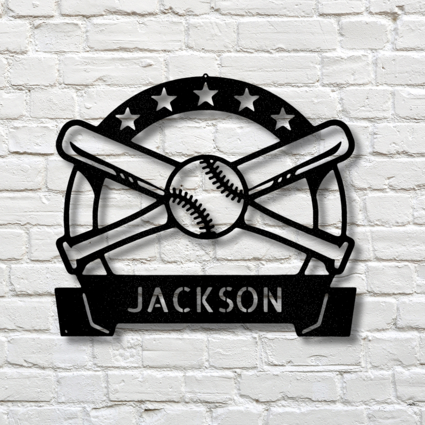 Personalized Baseball Bat Metal Sign, Customized Kids Name Baseball Sign, Wall Hanging Decor, Baseball Wall Sign