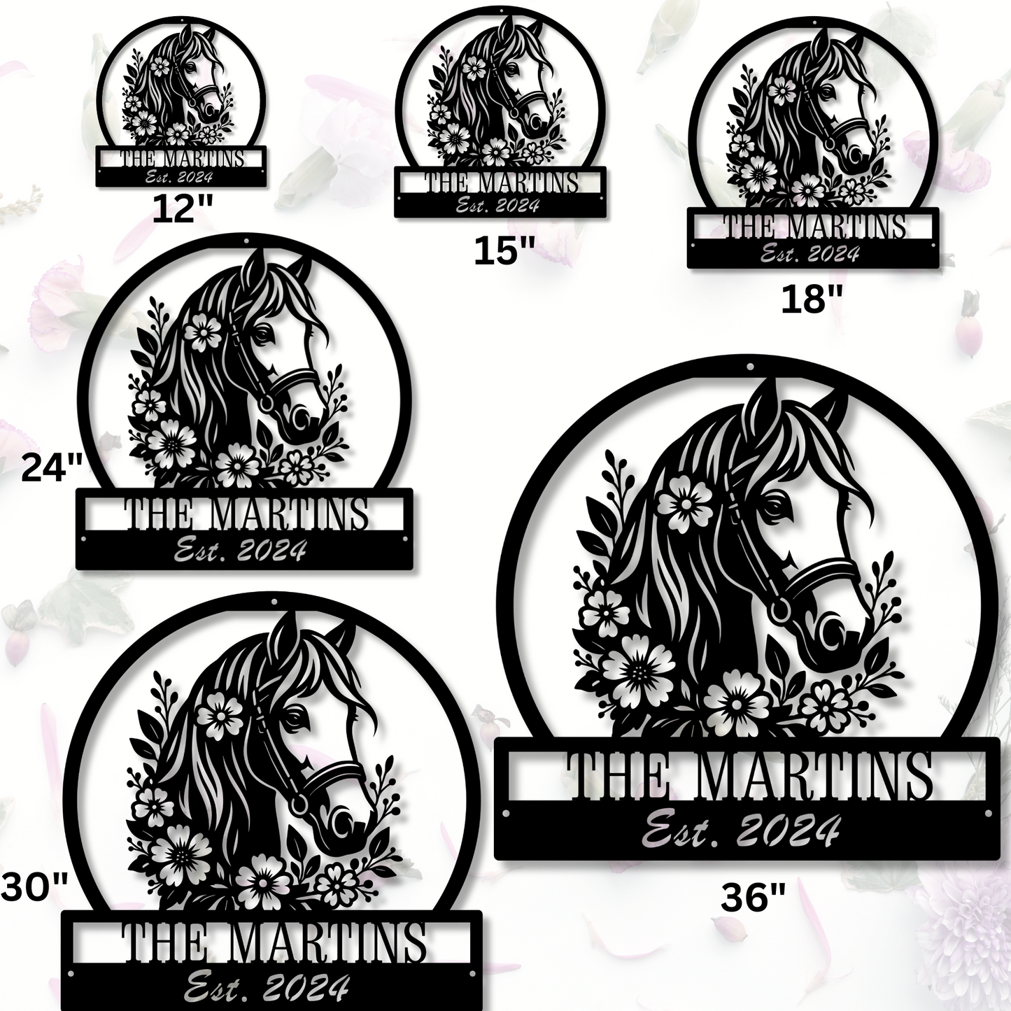 Personalized Metal Horse Farm Sign, Outdoor Name Sign, Welcome Farm Animals Sign, Farmhouse Decor Gift, Ranch and Farm Lovers