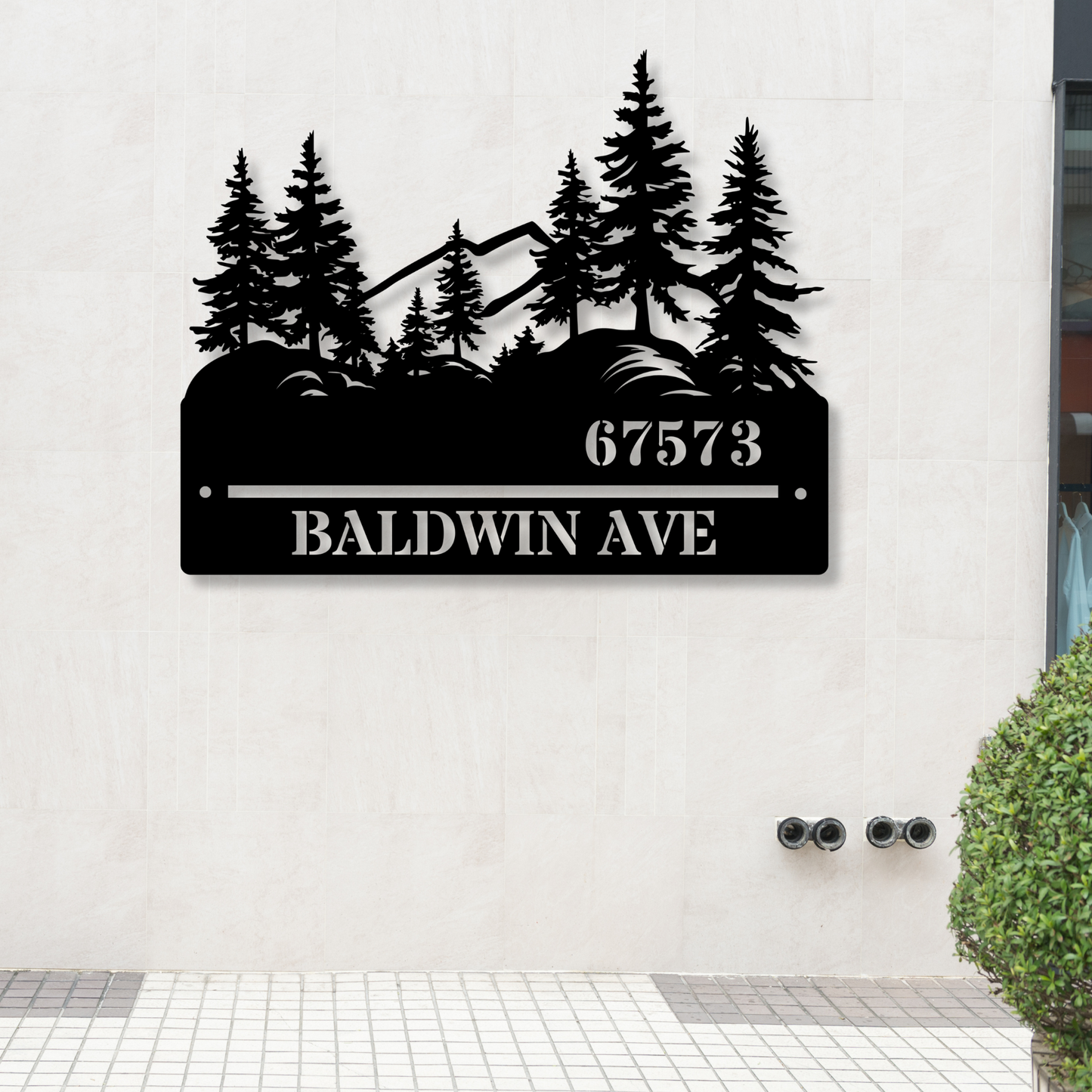 Custom Metal Address Sign, Personalized House Number Sign, Driveway Entrance Decor, Street Name Outdoor Sign