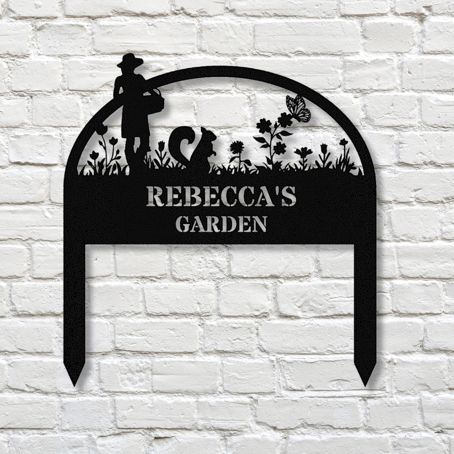 Personalized Garden Stake Sign, Customized Garden Metal Sign Decor, Address Signage, House Address Stake, Gardener Decor, Metal Yard Decor