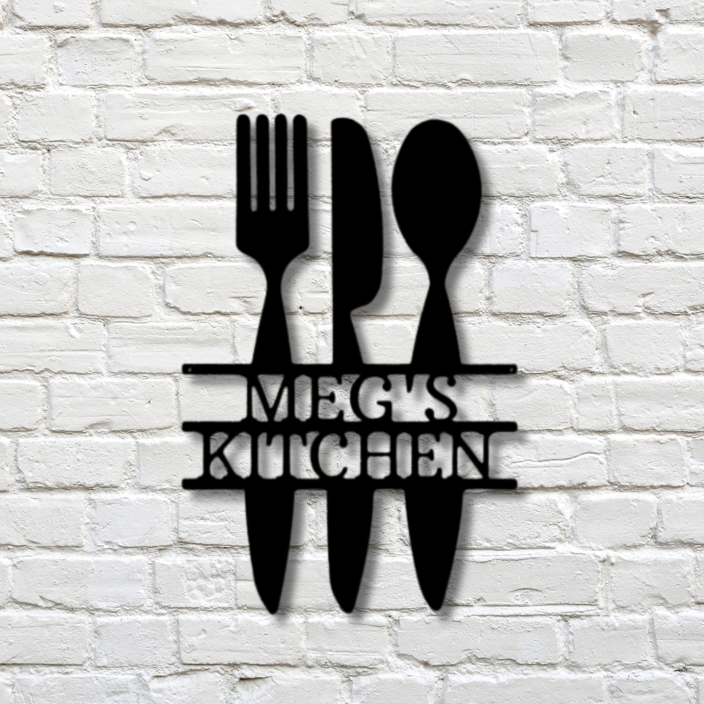 Kitchen Utensil Monogram - Steel Sign