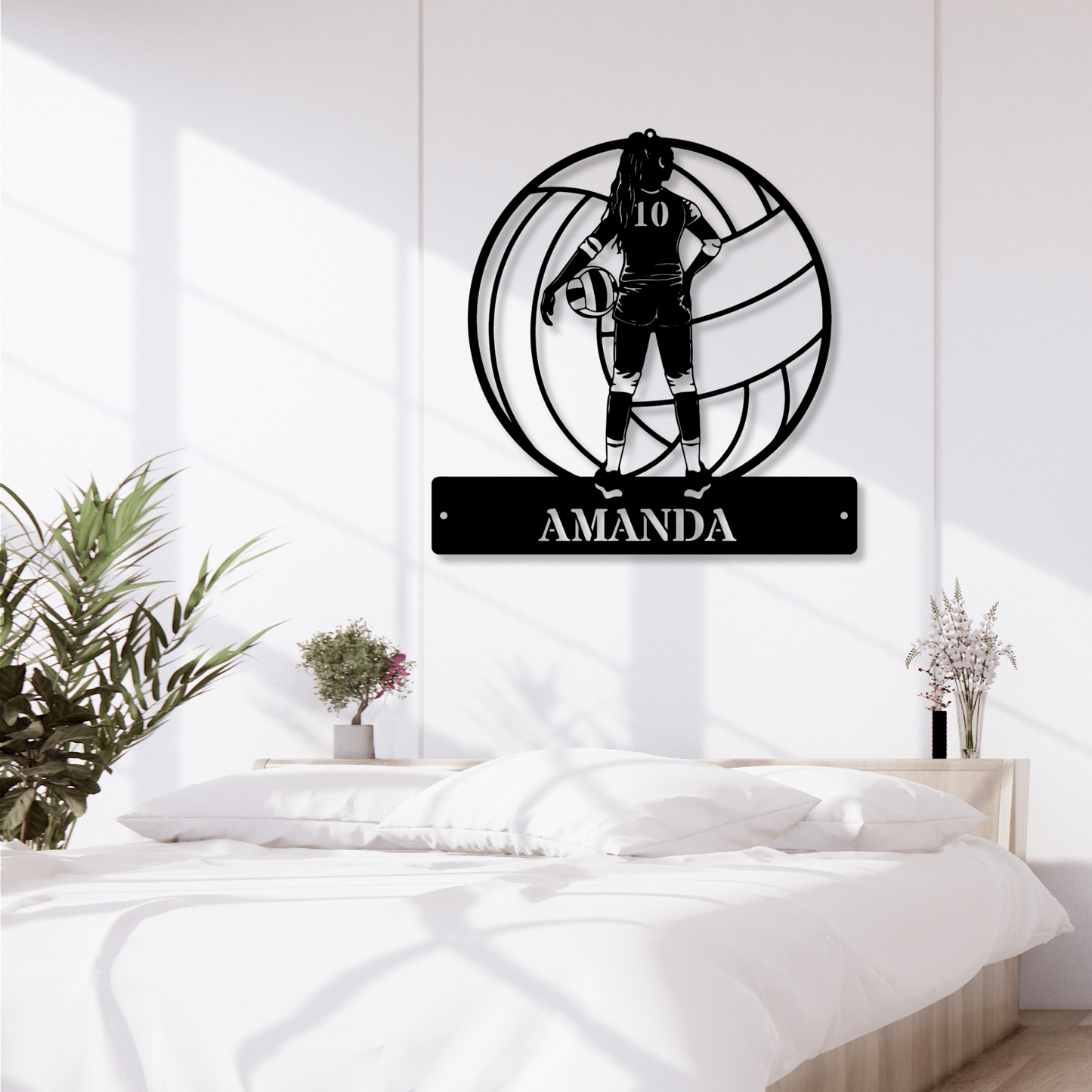 Custom Volleyball Metal Wall Art , Personalized Volleyball Player Name Sign Room Decor, Volleyball Metal Sign