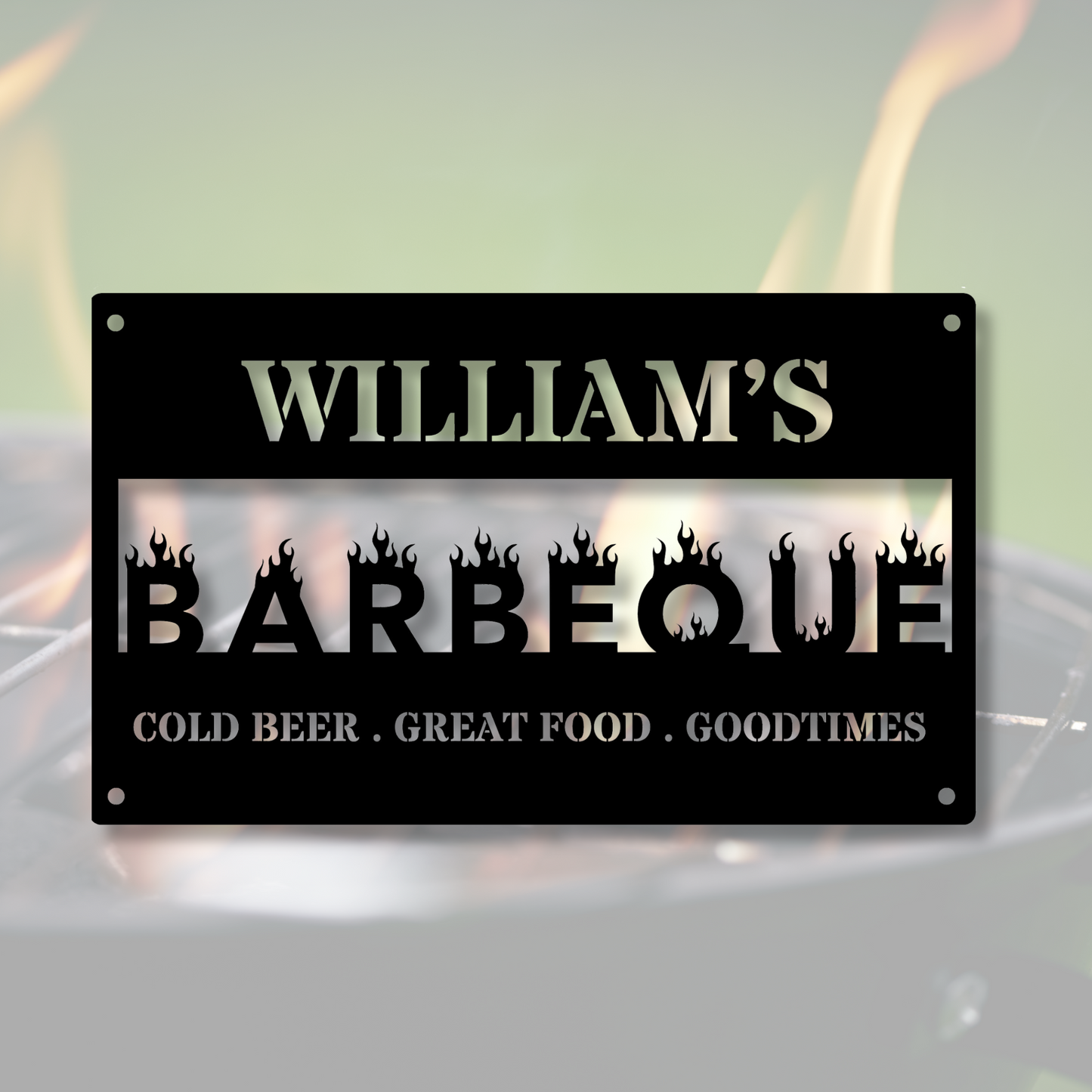 Custom Metal Grilling Sign, Metal Grill Sign, Personalized BBQ Sign, Custom Barbecue Sign, BBQ Metal Sign, Patio Decor, Outdoor Grill Sign, Custom Christmas Gift, Anniversary Gift