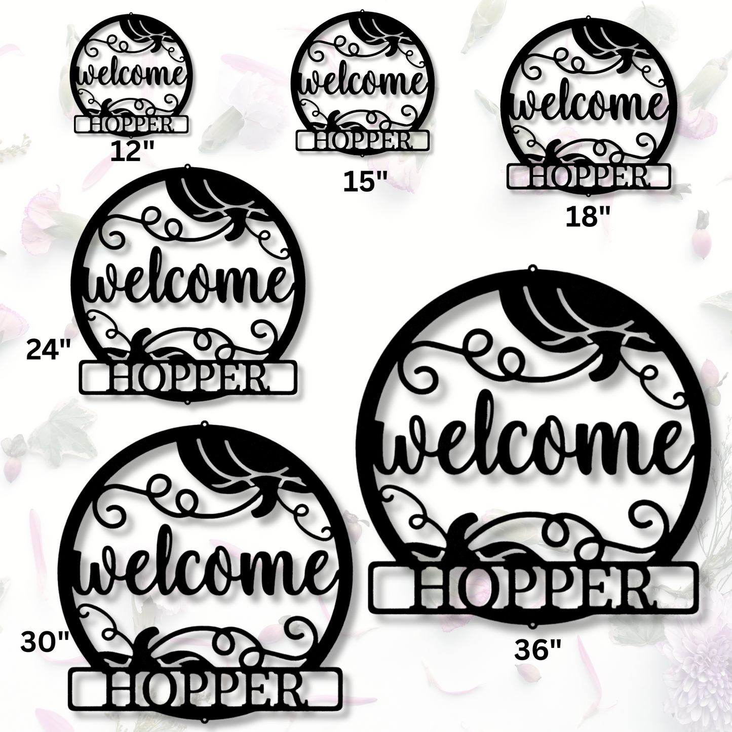 Personalized Welcome Fall Metal Steel Sign, Custom Name Welcome Fall  Sign, Front Door Metal Hanging, Living Room Wall Art.