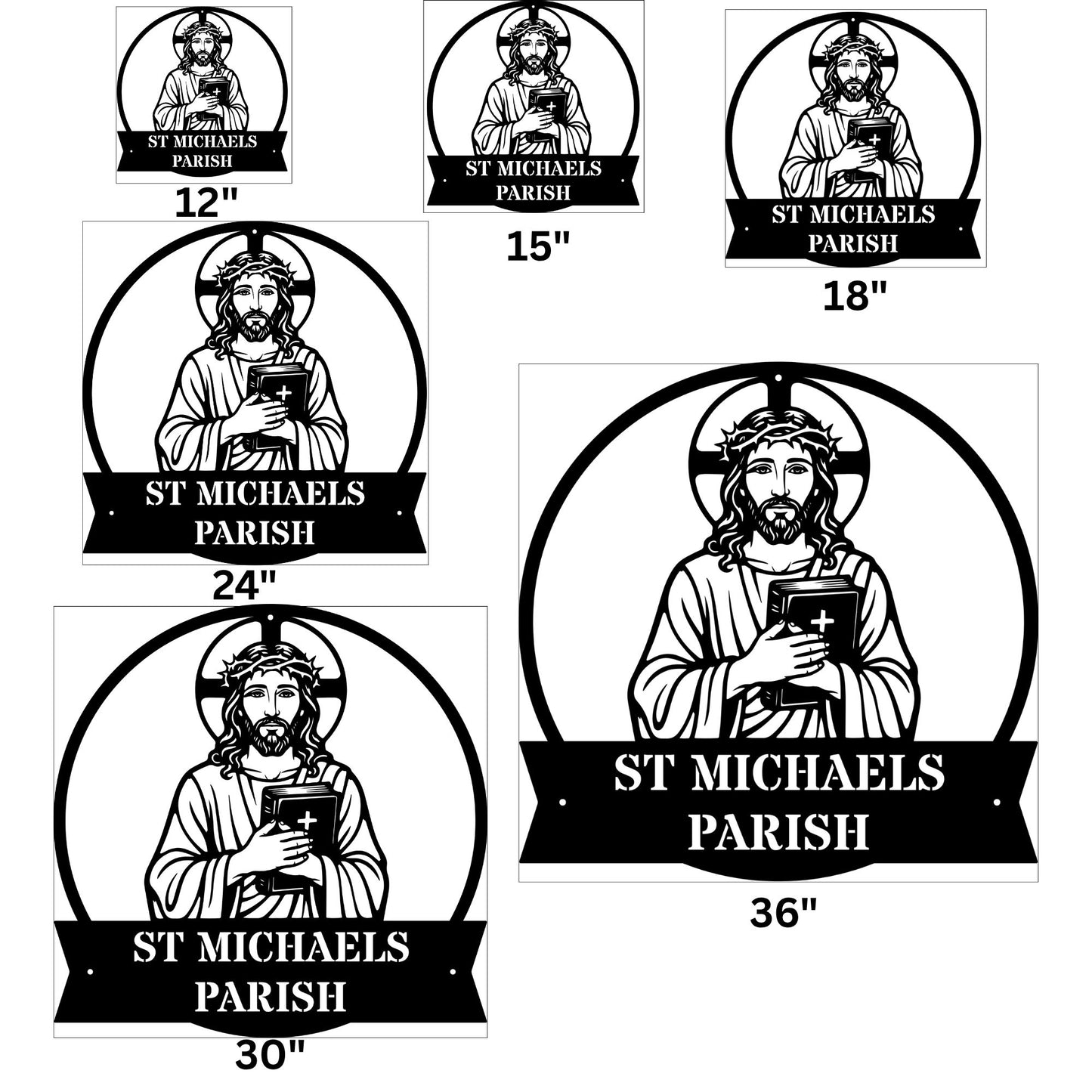 Custom Religious Jesus Metal Wall Art, Personalized Christian Bible Sign with Dove, Religious Wall Art, Housewarming Faith Gift, Spiritual Decor