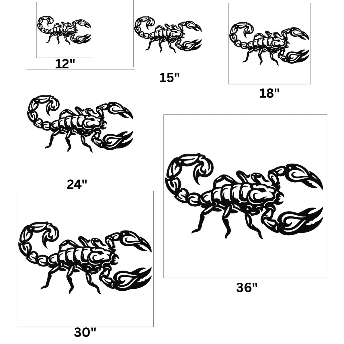 Tribal Scorpion Silhouette Metal Decor, Modern Metal Wall Sculpture, Scorpio Astrology Gift, Large Steel Wall Hanging, Metal Home Accent