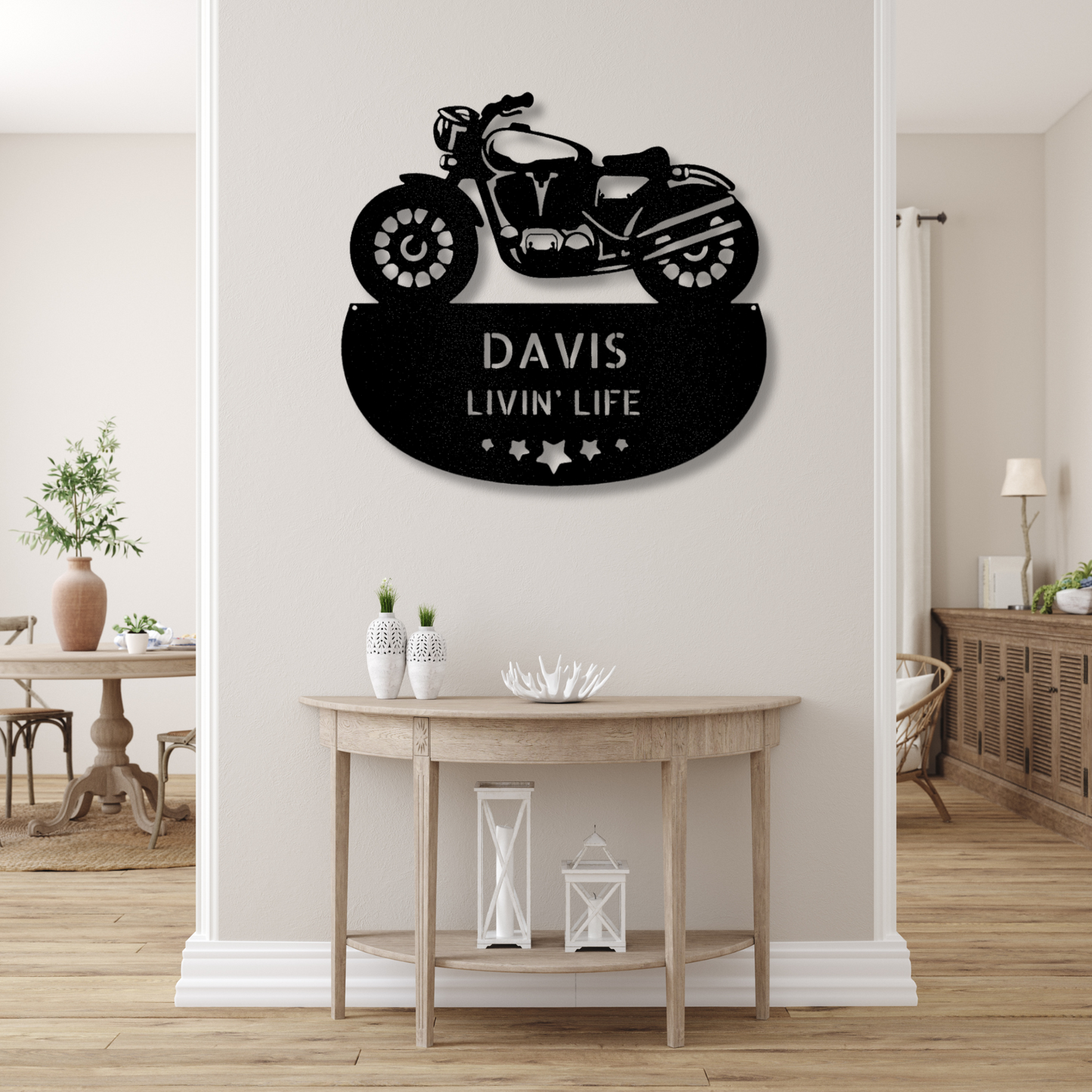 Custom Motorcycle Garage Sign, Personalized Motorcycle Name Decor, Garage Wall Art , Birthday Gift For Biker Dad.