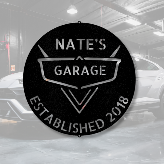 Personalized Garage Sign, Classic Car Metal Sign, Father's Day Gift, Automotive Decor, Vintage Car Enthusiast Gift, Retro Car Lover Gift