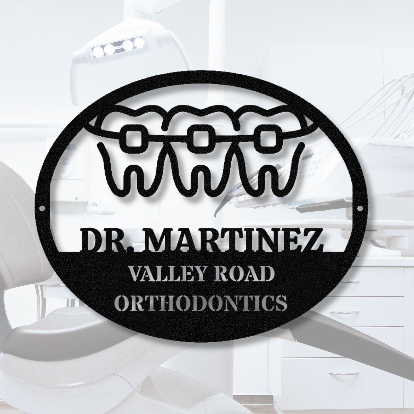 Customized Orthodontics Metal Sign, Orthodontist Practice Sign, Dental Office Decor, Dentist Gift, Orthodontist Name Sign, Established Sign