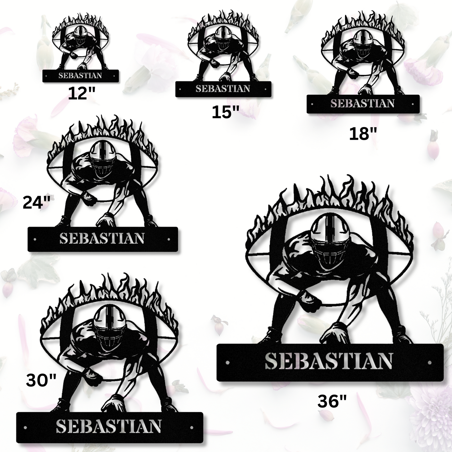 Custom FOOTBALL Metal Sign, Personalized Football Decor, Custom Sports Sign, Sporty Metal Wall Art, Football Room Decor, Gift for Fans