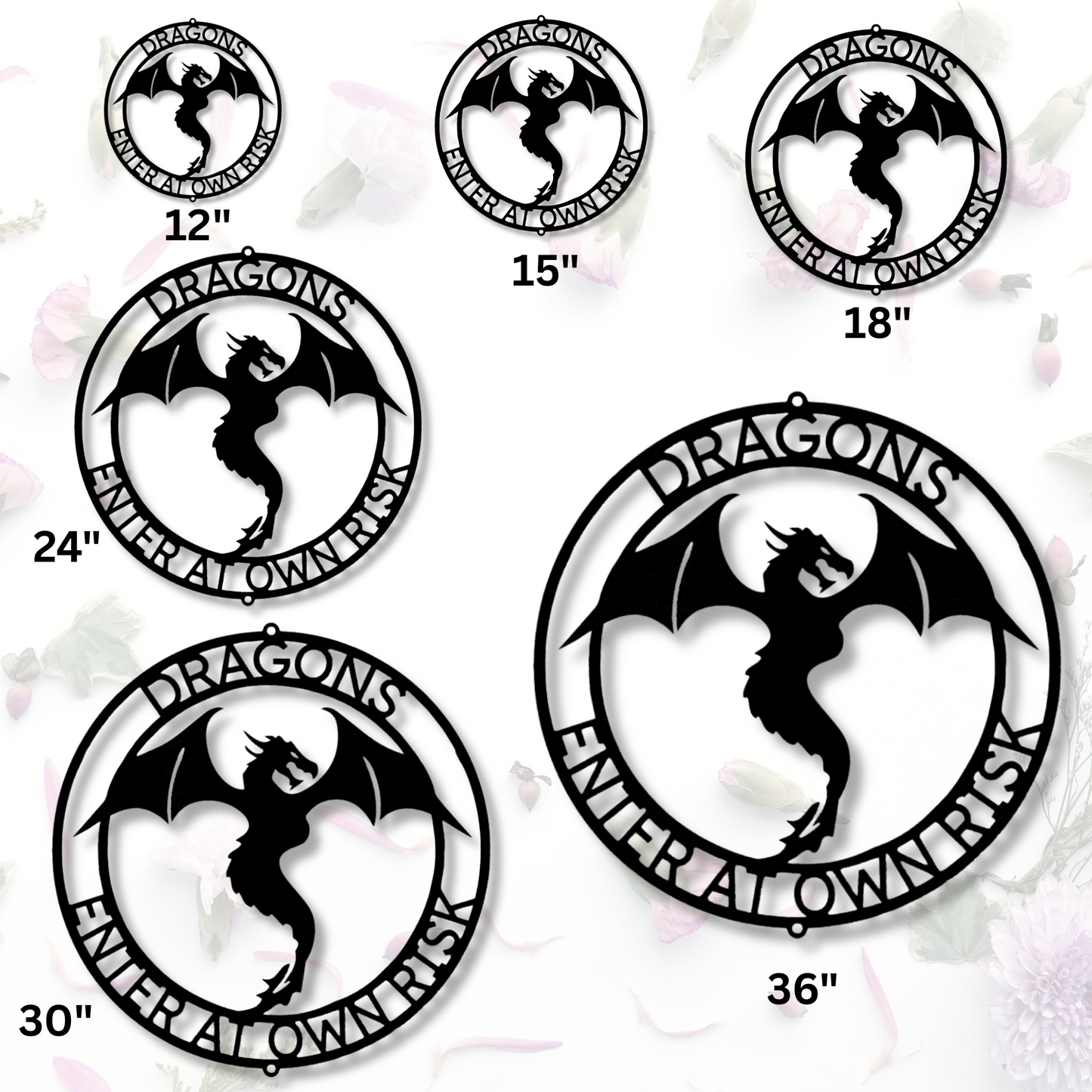 Personalized Dragon Ring Metal Sign, Custom Dragon Metal Sign, Dragon Name Metal Art, Birthday Gift, Dragon Wall Décor, Boys Room Décor