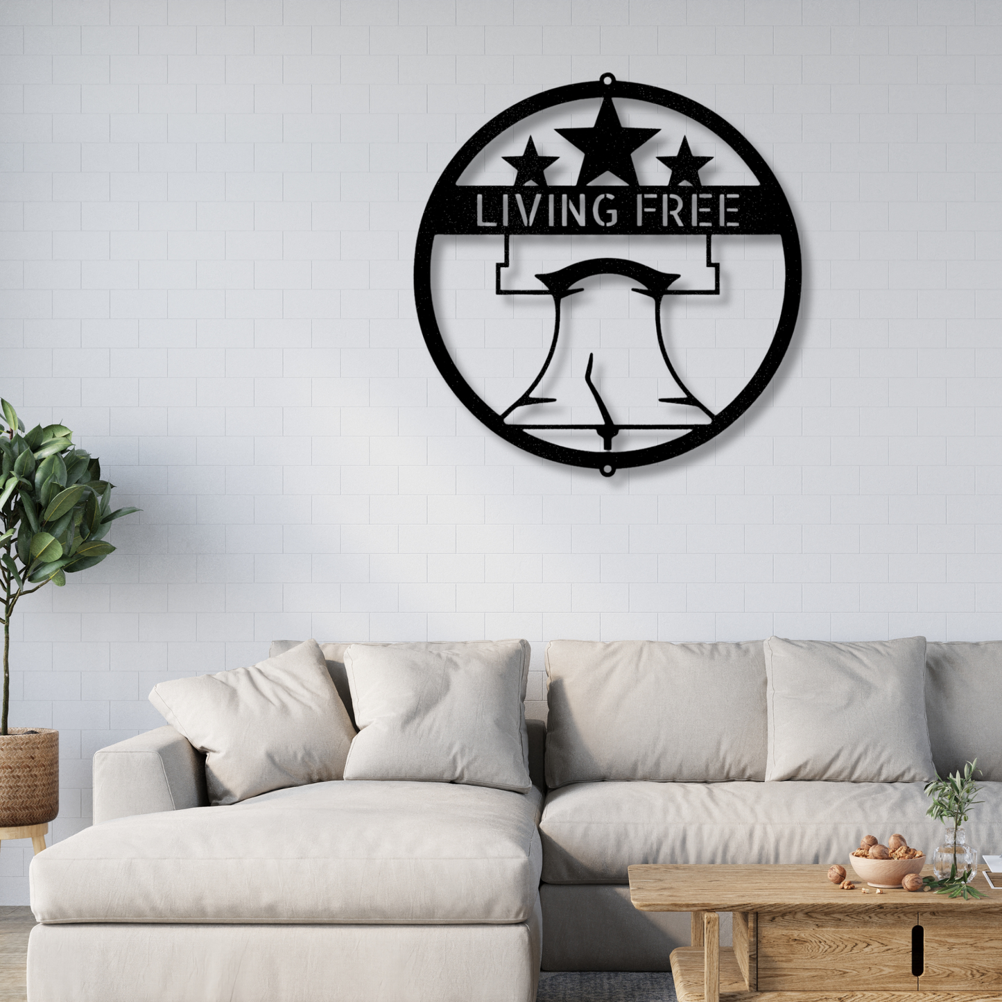 Custom Liberty Bell Metal Art Sign, Personalized Name Liberty Bell Monogram, Patriotic Wall Hanging, Birthday Gift For Dad, Indoor Liberty Decor.