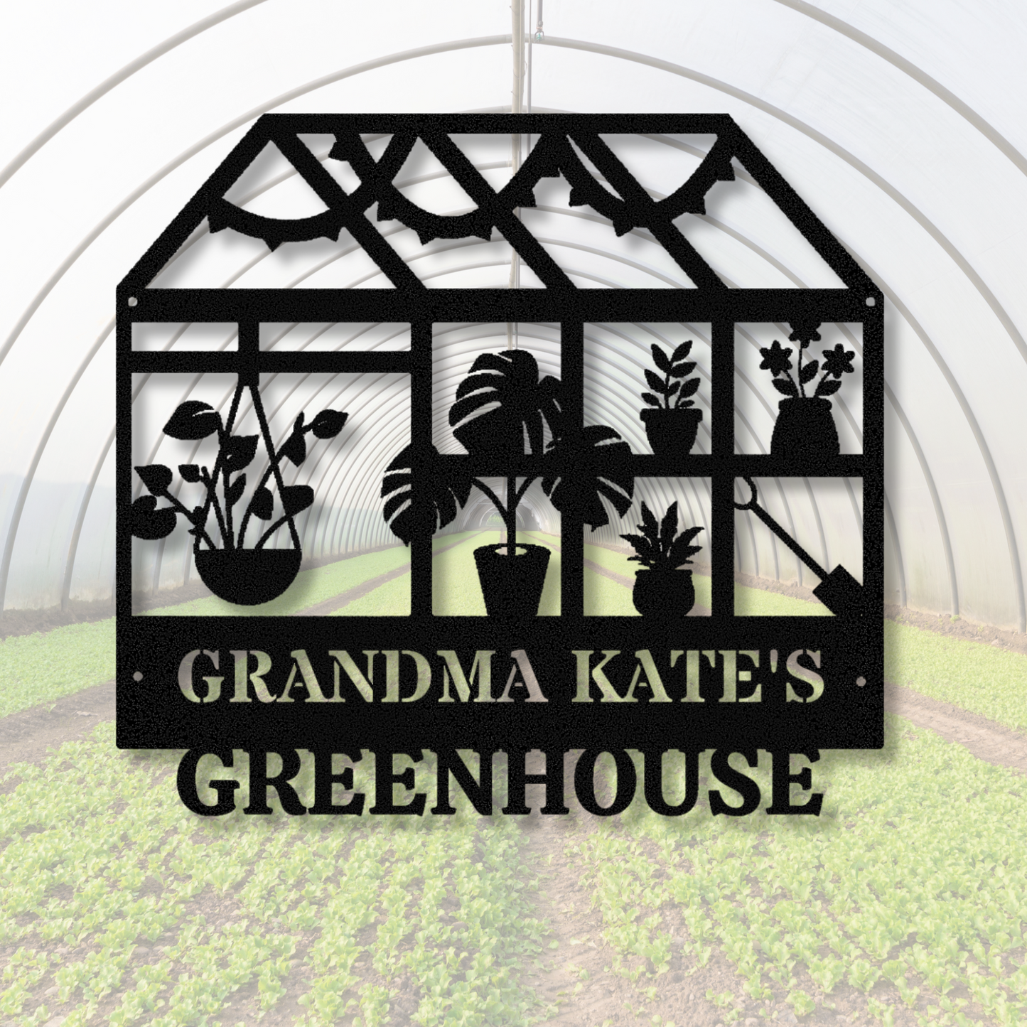 Personalized Greenhouse Garden Metal Sign, Garden Decor, Outdoor Garden Sign, Grandma Nana's Gift, Garden Lover Gift