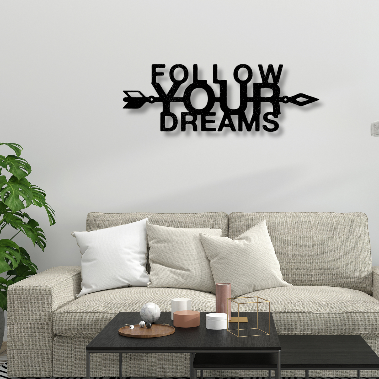Follow Your Dreams Metal Sign, Kids Room Wall Art, Inspirational Decor, Motivational Metal Art, Dream Quote Sign, Locker Room Wall Decor