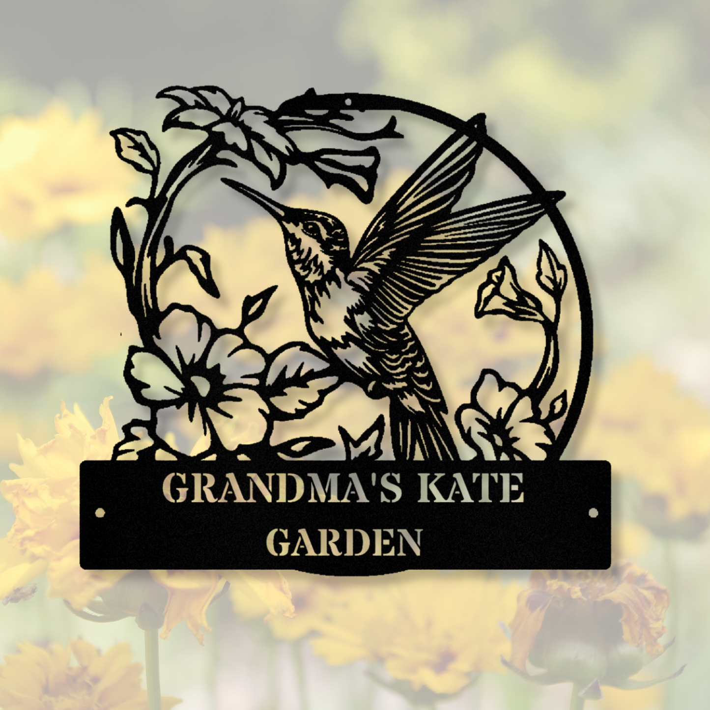 Garden Wall Art,Personalized Garden Sign Name,Garden Metal Sign,Custom Garden Wall Decor,Garden Gate Sign,Grandma's Garden Sign