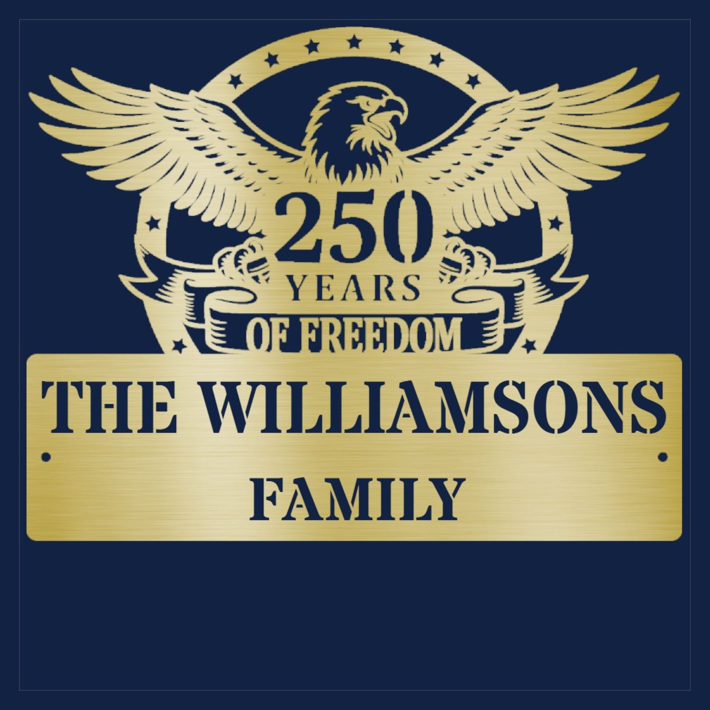 250 Years of Freedom Metal Sign, Custom Patriotic Wall Art, USA Independence Decor, Vintage American History Sign, Americana Metal Wall Decor